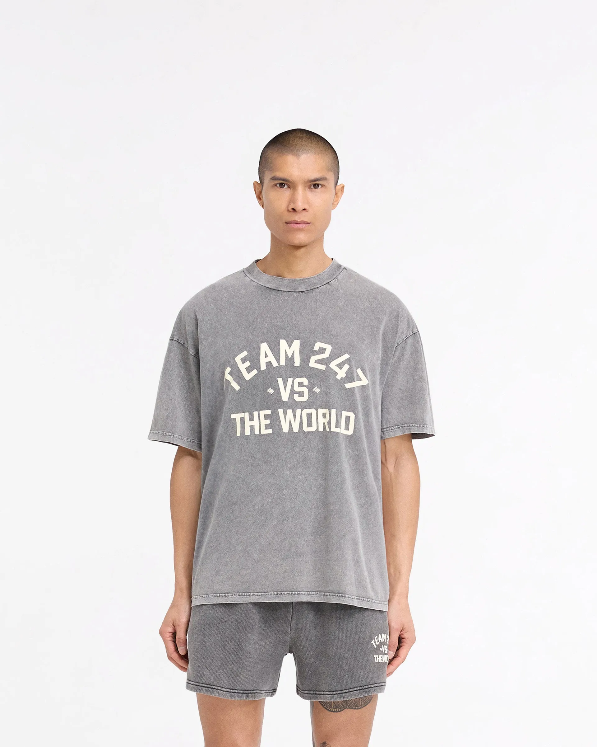 247 Vs The World T-Shirt - Pewter