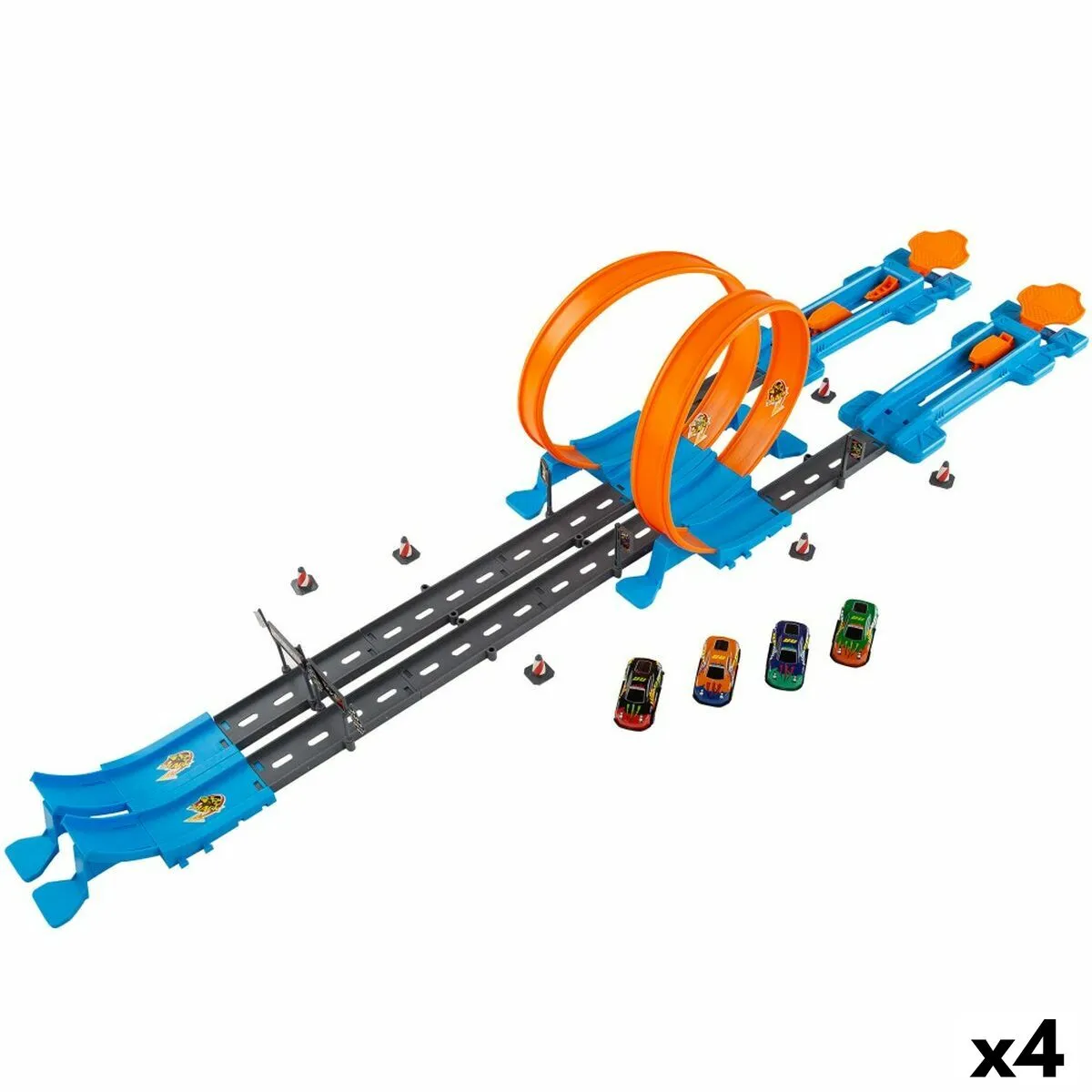 Acrobatic Track Speed & Go 4 cars 4 Units 112,5 x 22 x 25 cm