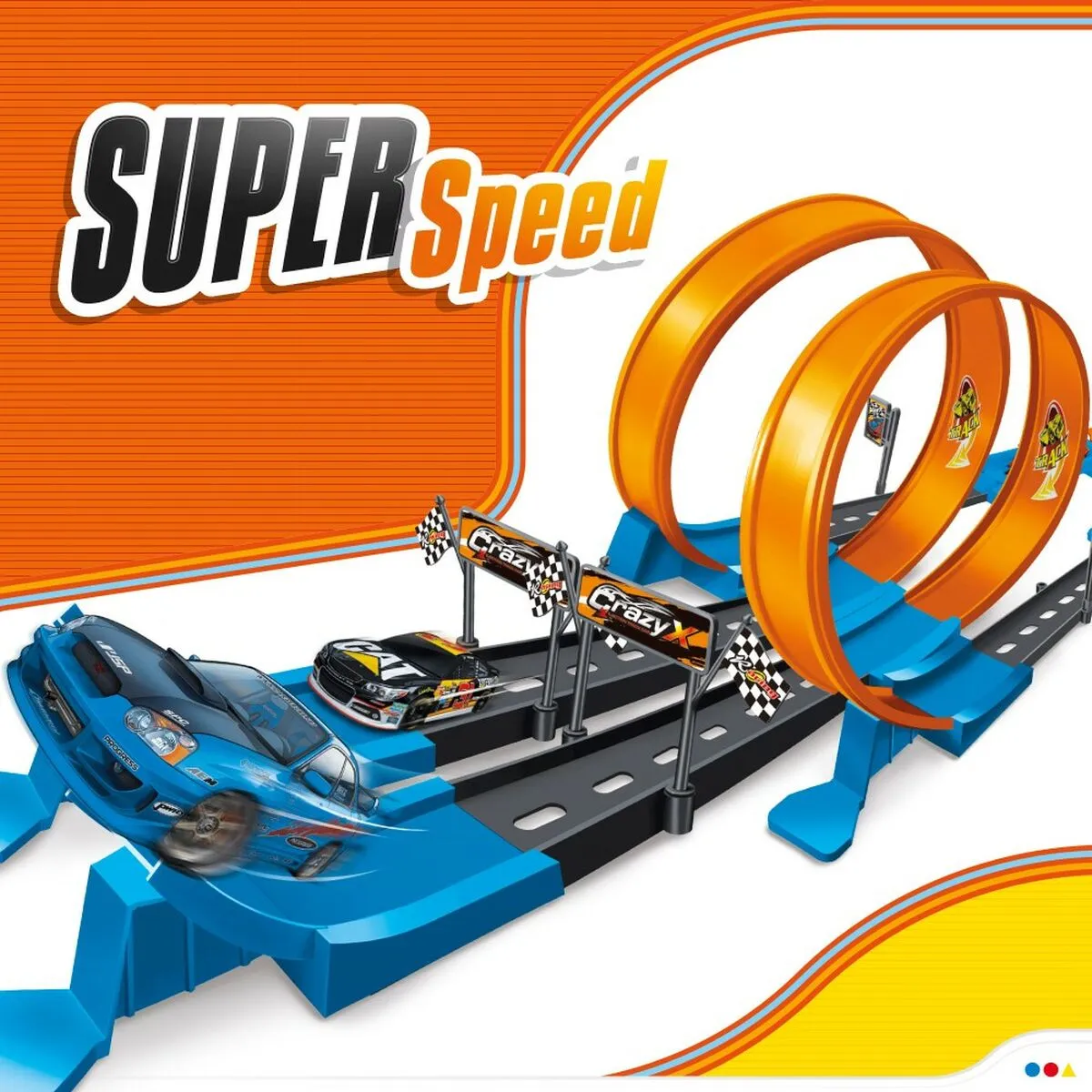 Acrobatic Track Speed & Go 4 cars 4 Units 112,5 x 22 x 25 cm