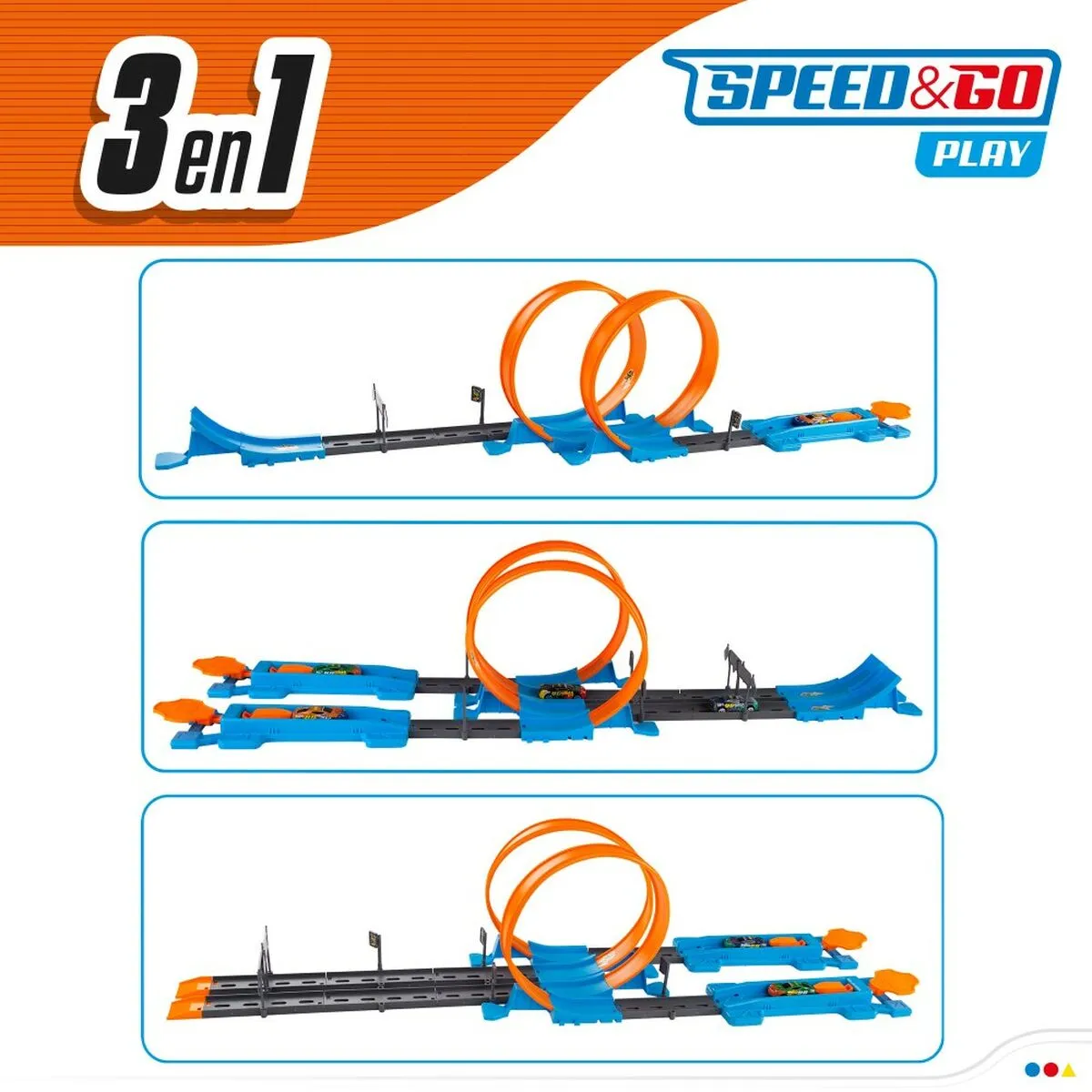 Acrobatic Track Speed & Go 4 cars 4 Units 112,5 x 22 x 25 cm