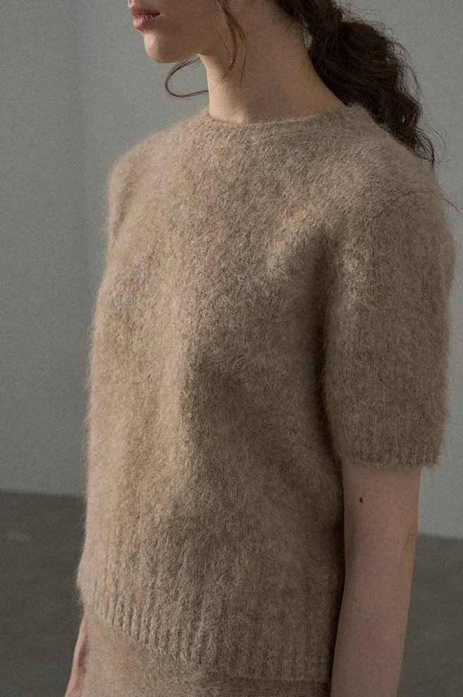 Alpaca blend furry sweater | 5 color