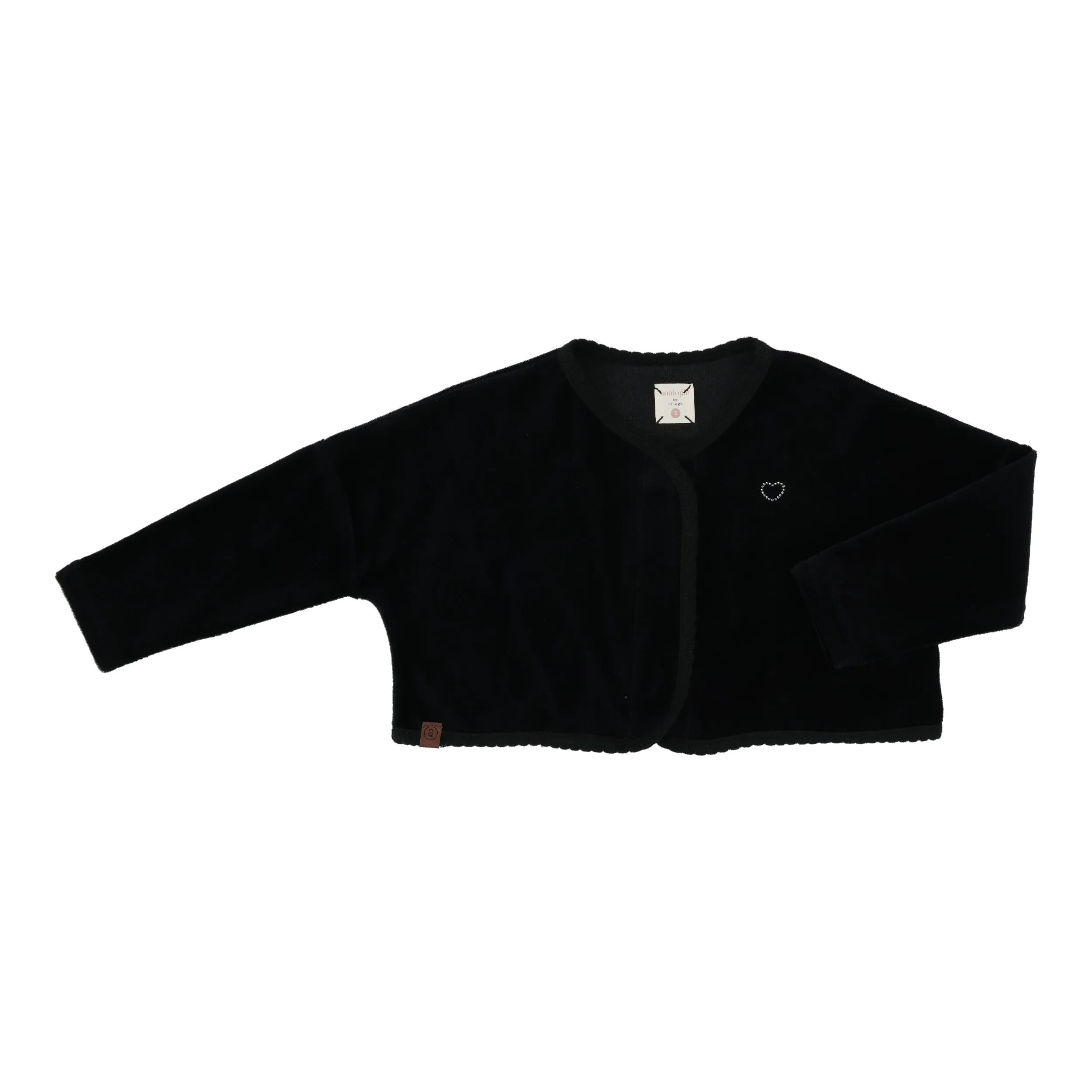 ANALOGIE BLACK VELOUR CARDIGAN