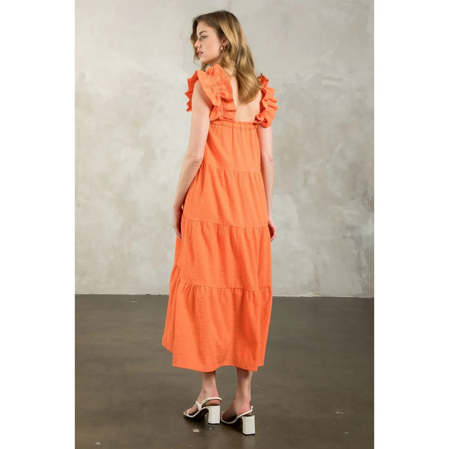 Ann Marie Textured Tiered Maxi THML Dress- SALE