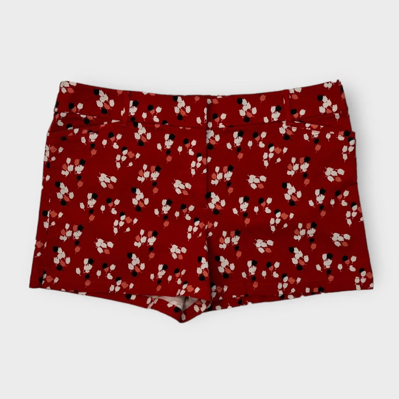 Ann Taylor Loft Riviera Shorts | 16 | Red Floral | Pre-Owned | EUC