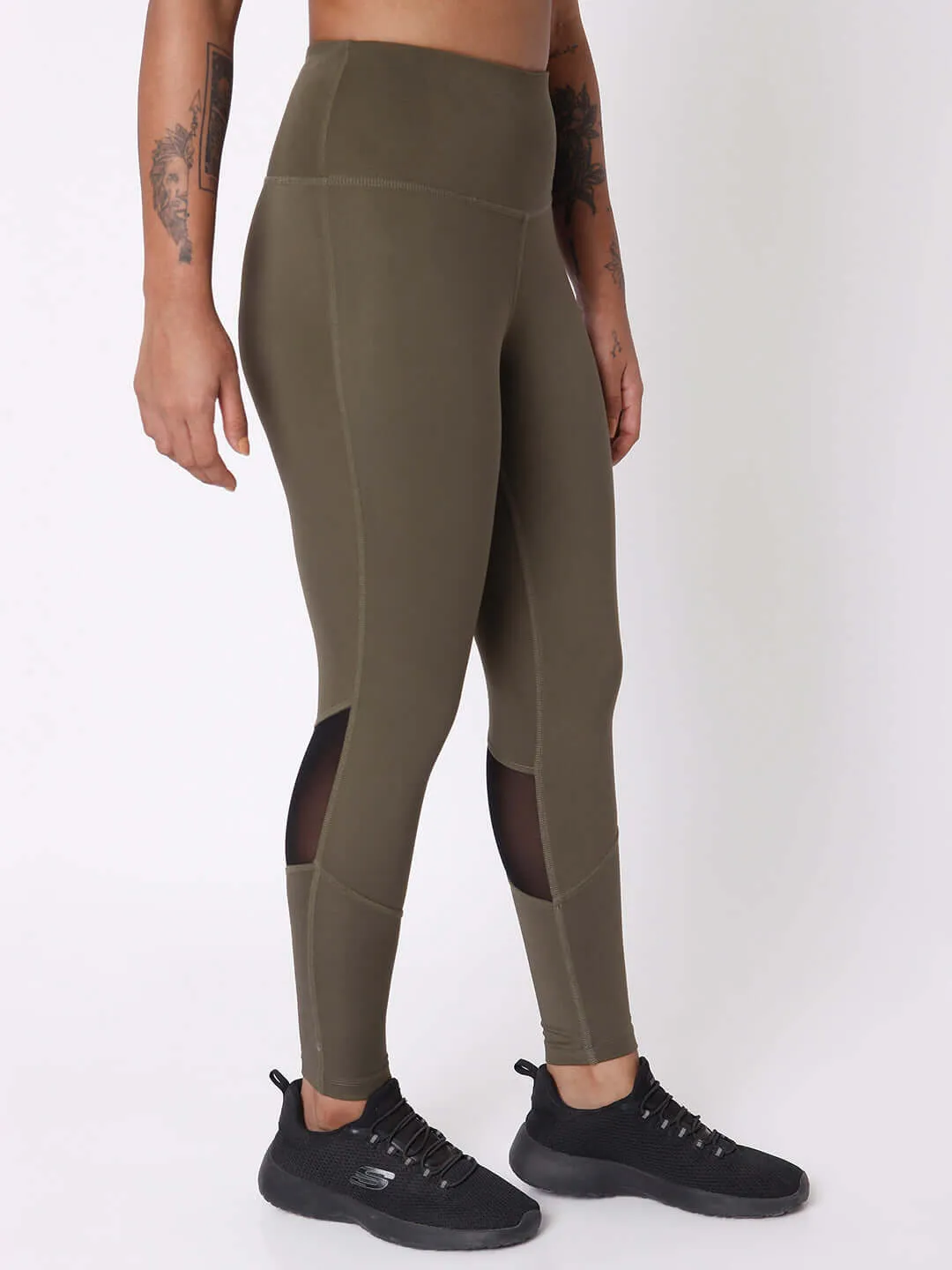 Ath Perform 7/8 High Waist Leggings Olive