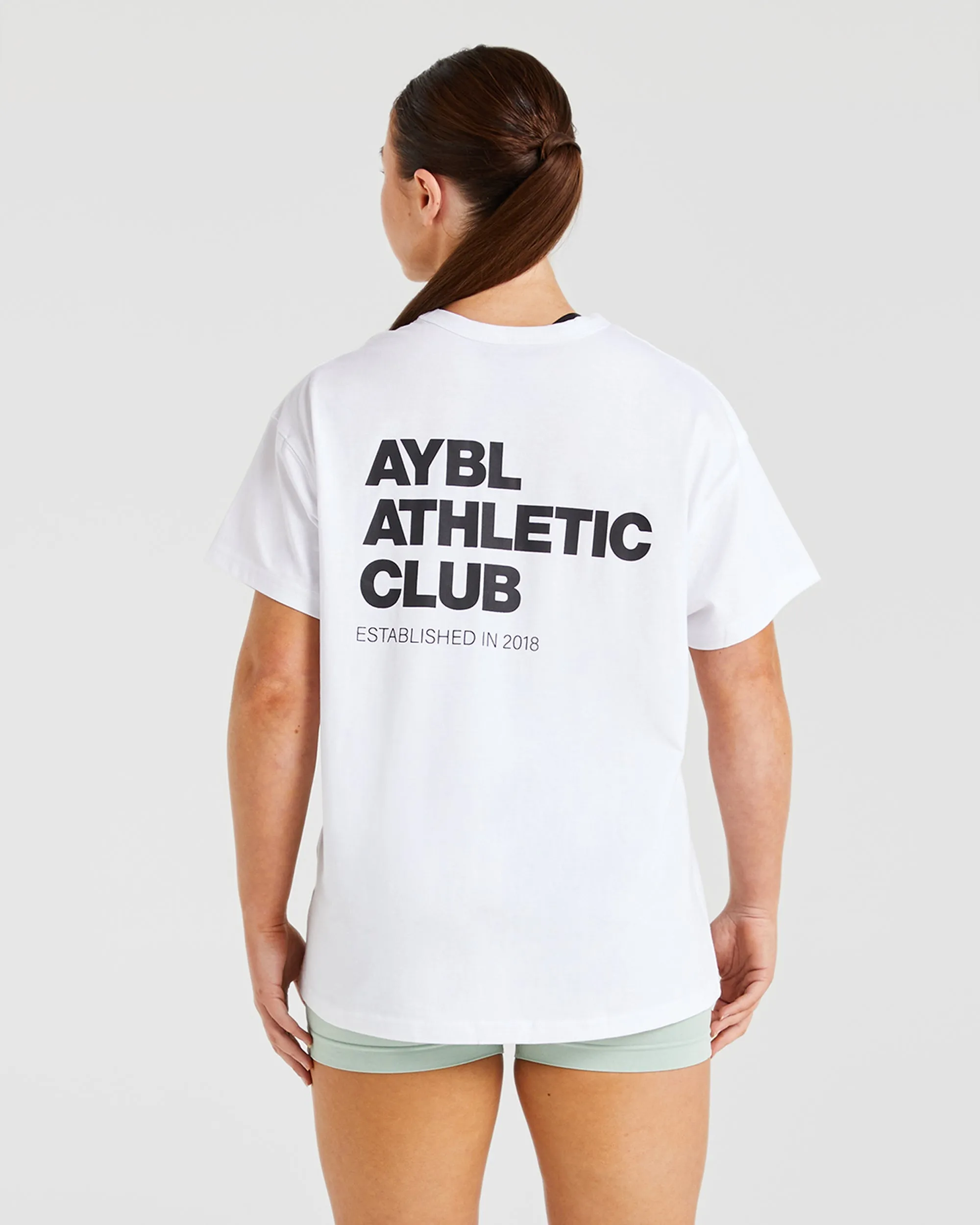 Athletics Club Oversized T Shirt - White