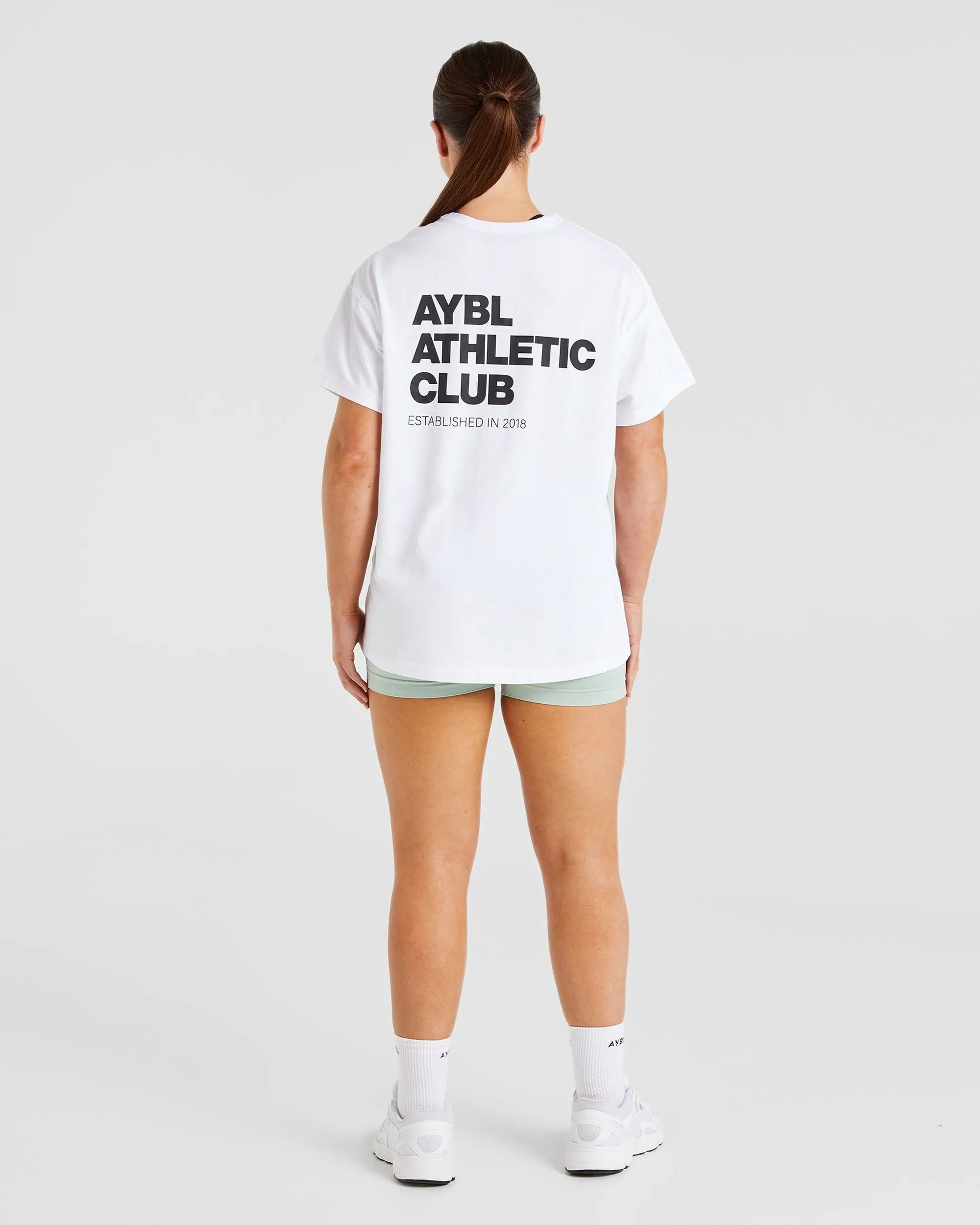 Athletics Club Oversized T Shirt - White