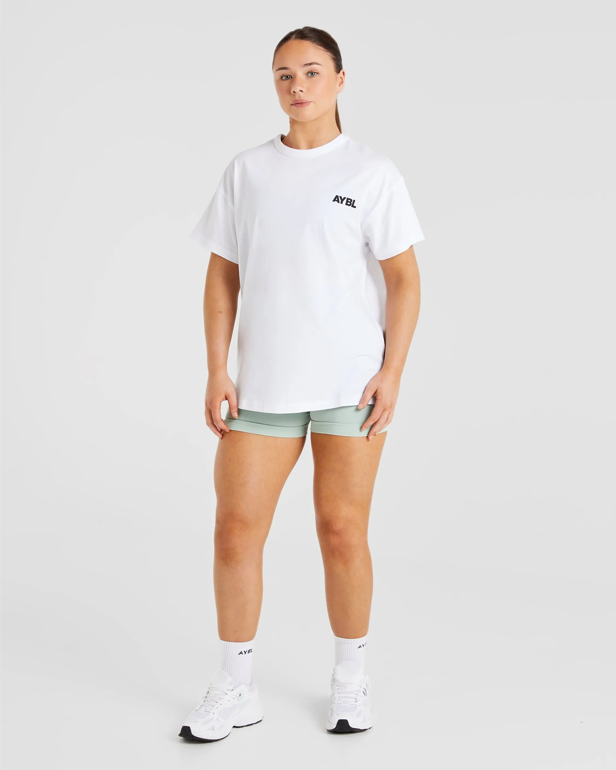 Athletics Club Oversized T Shirt - White