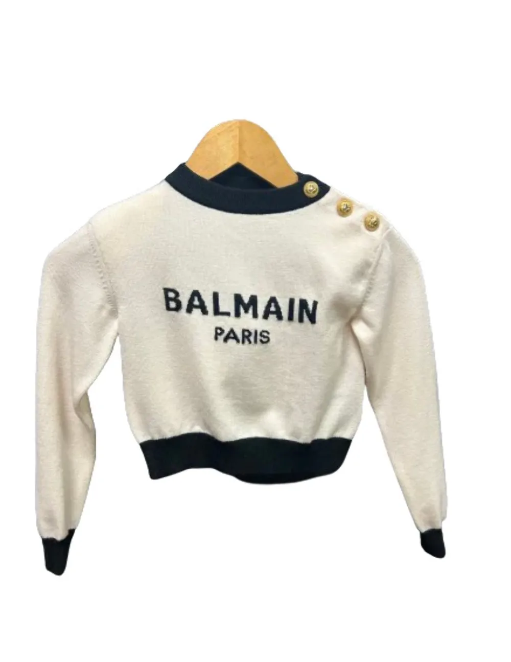 Balmain Girl's Sweater Beige BSA00-W0101-109NE