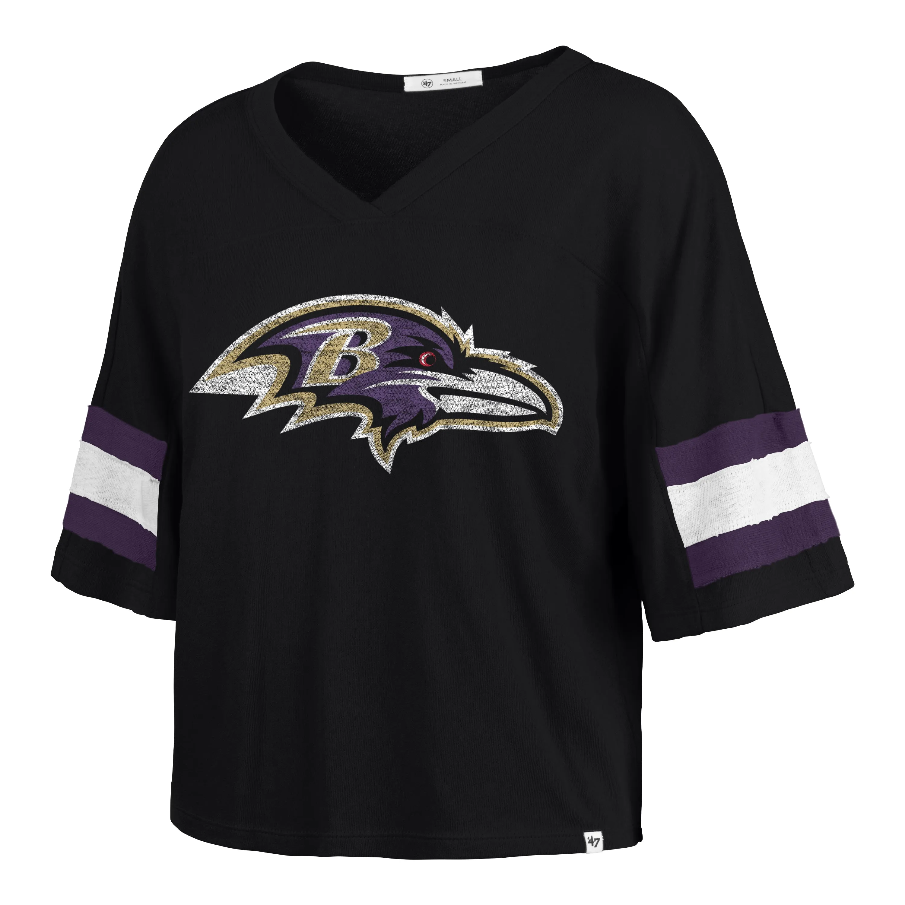 BALTIMORE RAVENS GRIDIRON PREMIER '47 SCOUT CROP TEE WOMENS