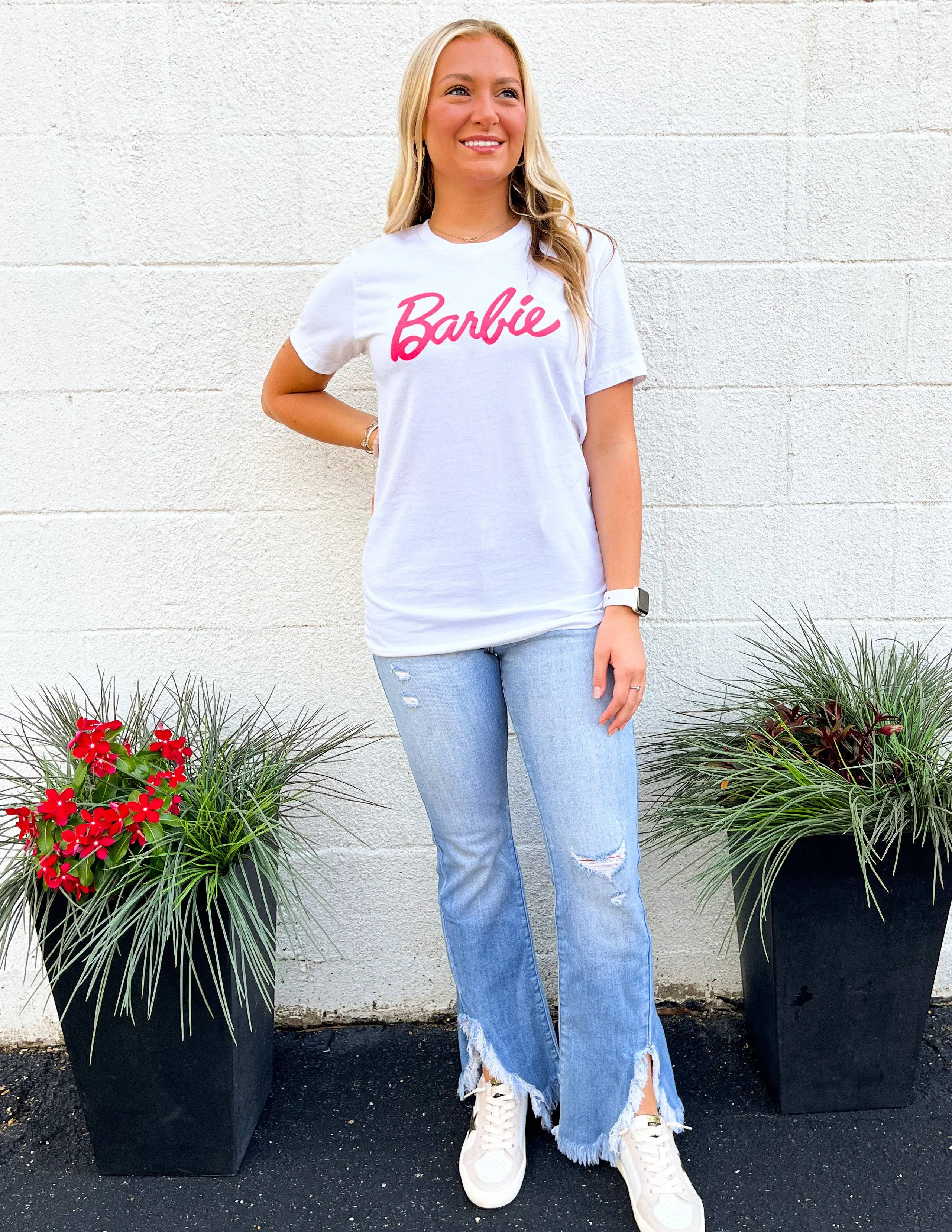 Barbie Graphic Tee-White