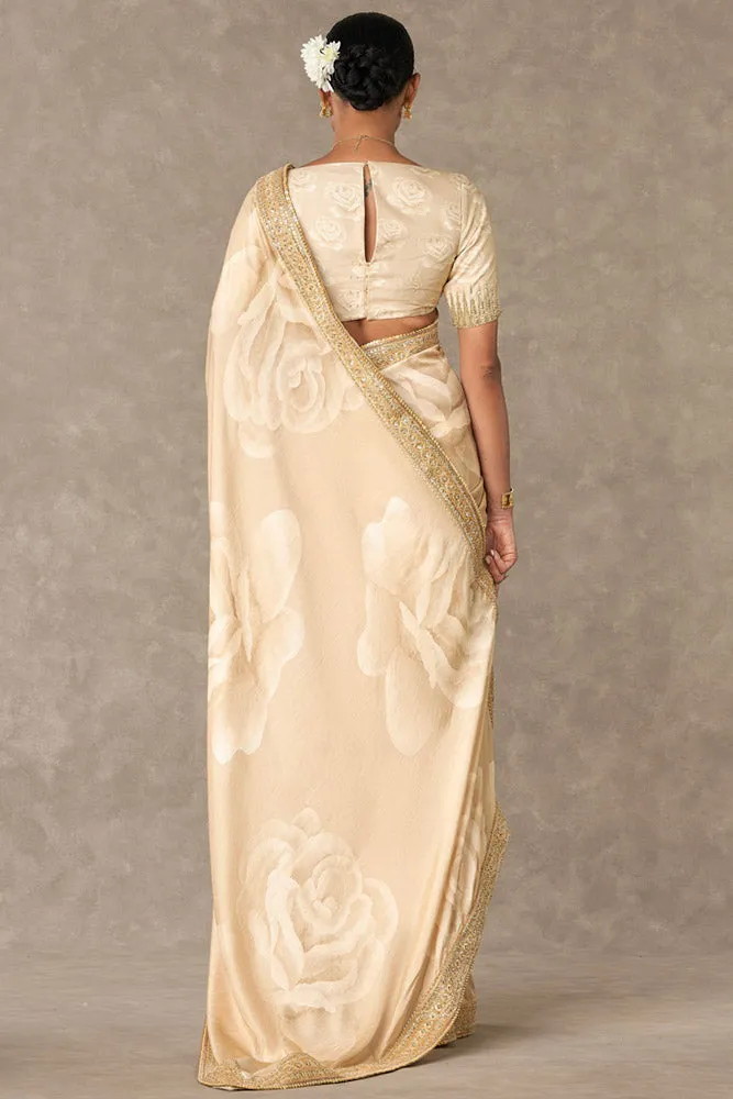 Beige Gulaab Saree