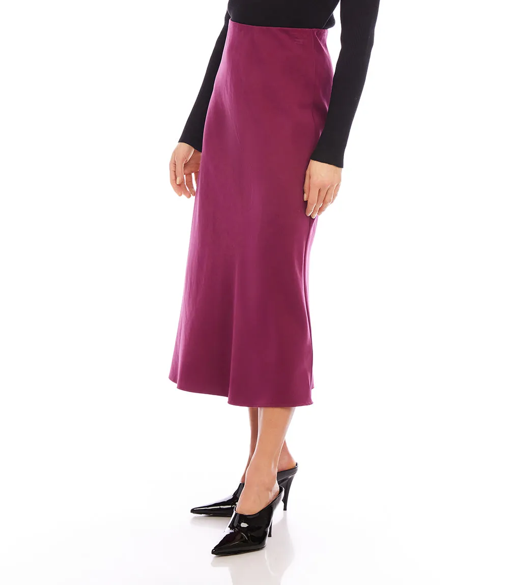 Bias Cut Midi Skirt