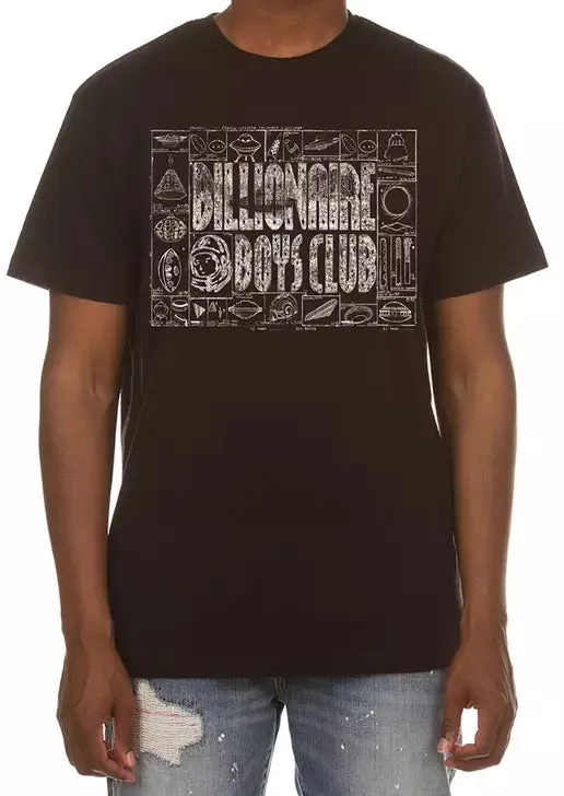 Billionaire Boys Club BB Schematic SS Tee Black 841-4203-BLACK