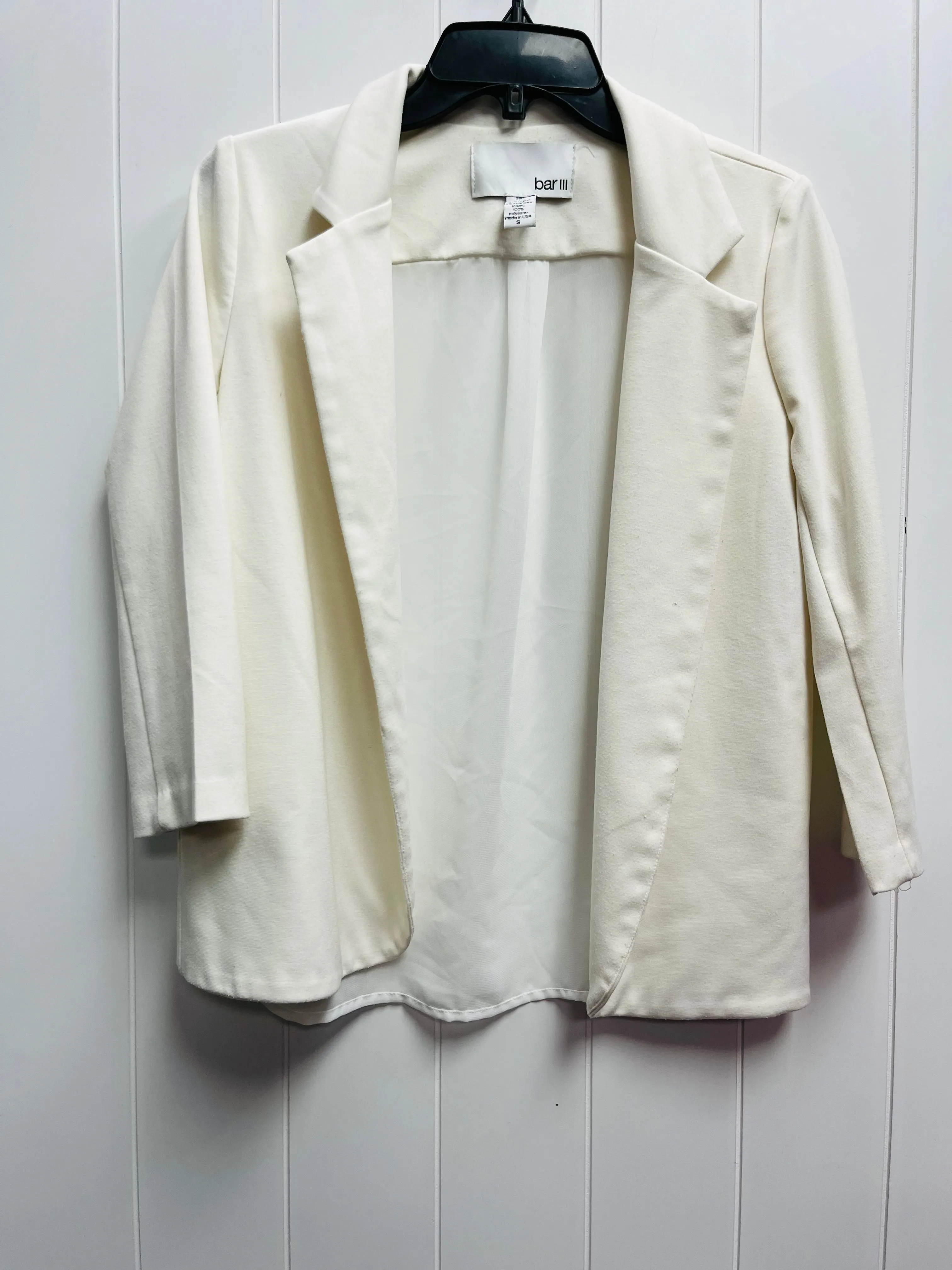 Blazer By Bar Iii In Cream, Size: S