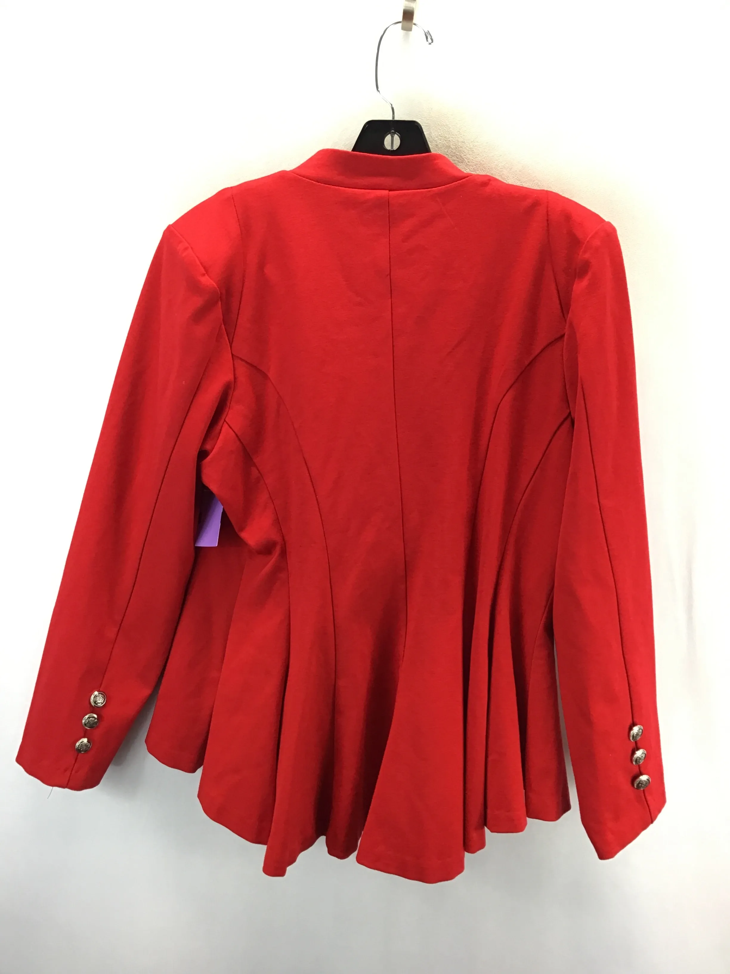 Blazer By Clothes Mentor In Red, Size: 1x