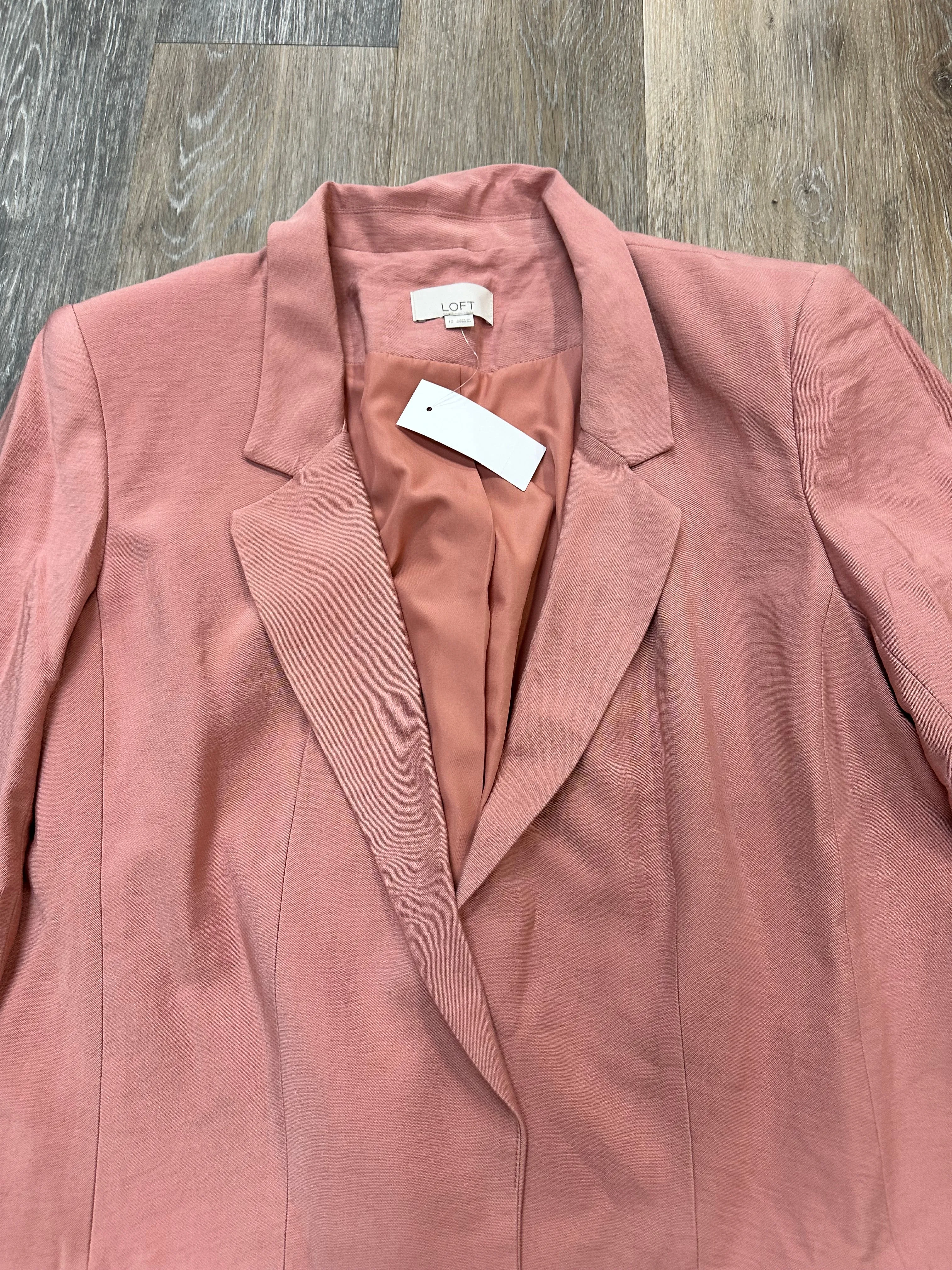 Blazer By Loft In Pink, Size: 10