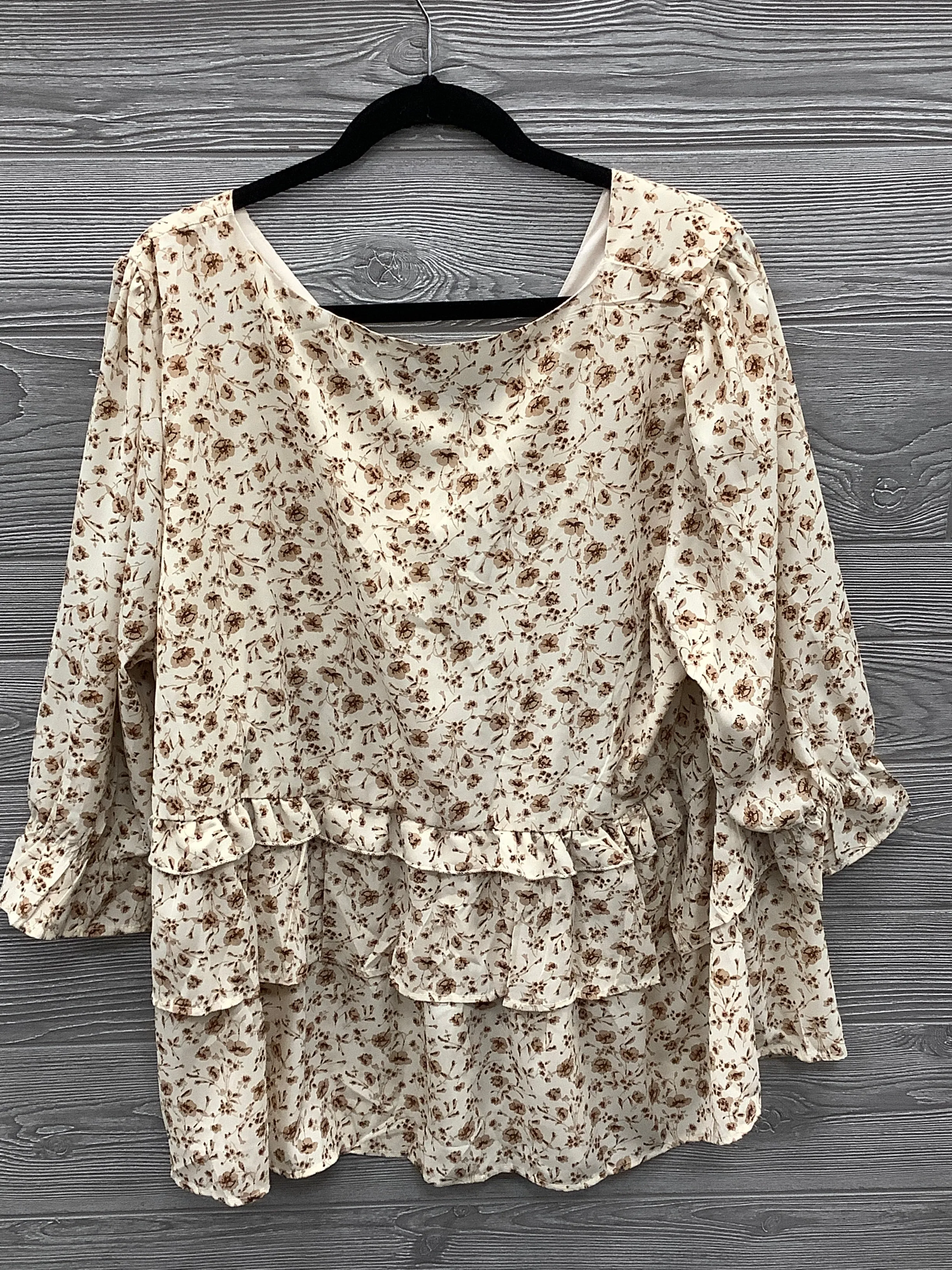 Blouse 3/4 Sleeve By Cmf  Size: 2x