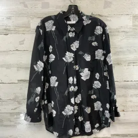 Blouse Long Sleeve By Equipment In Black, Size: M