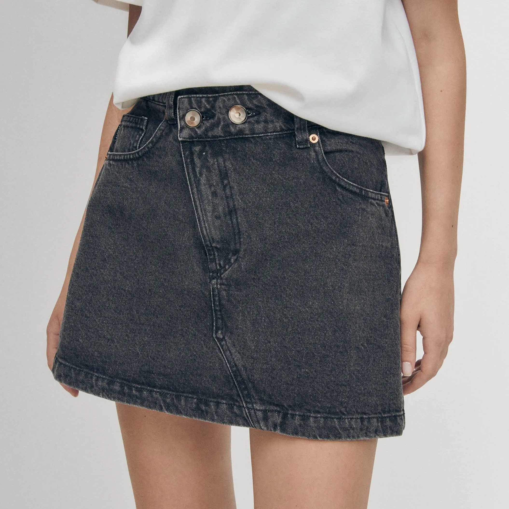 Boston Black Denim Skirt