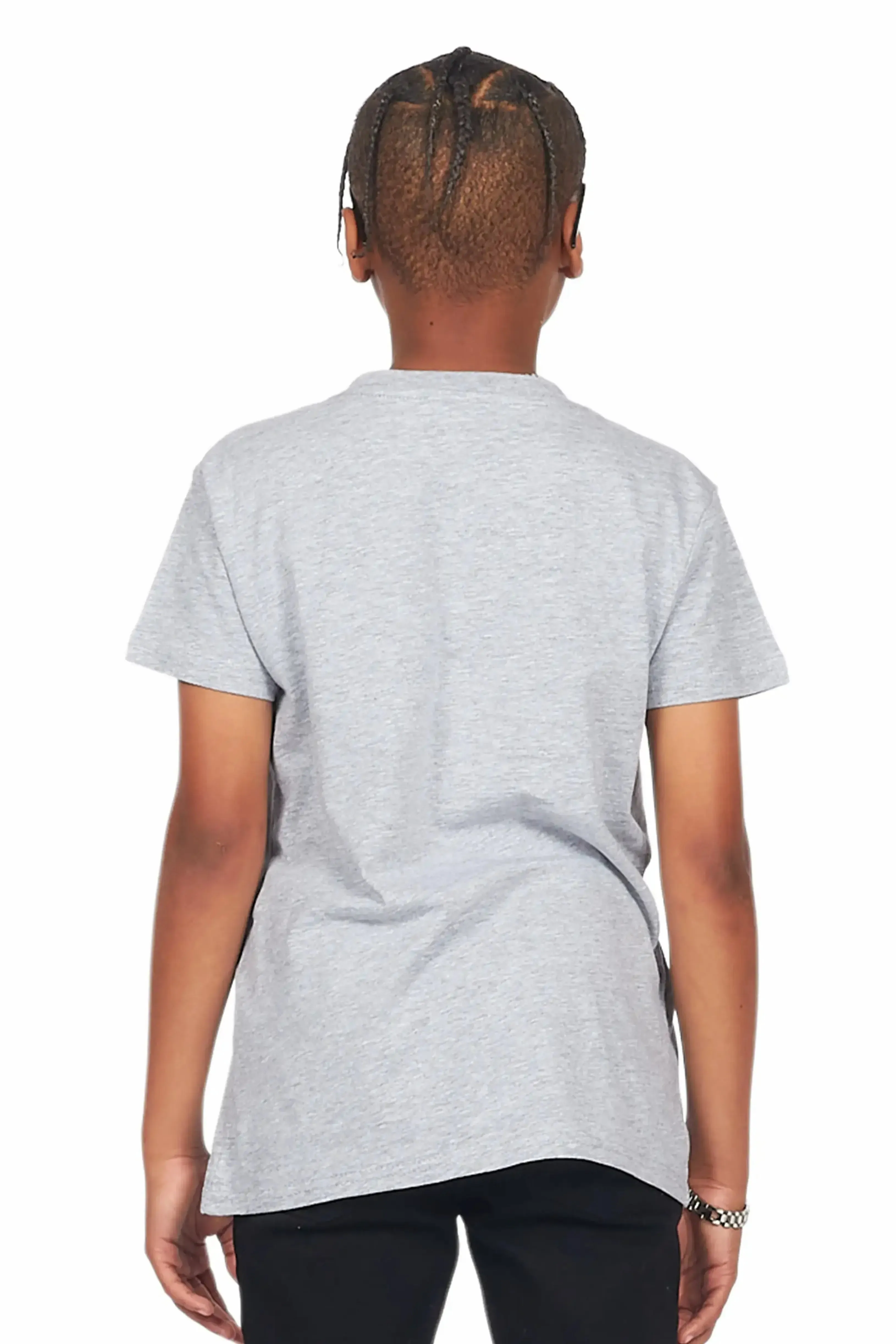 Boys Magnus Heather Grey Graphic T-Shirt