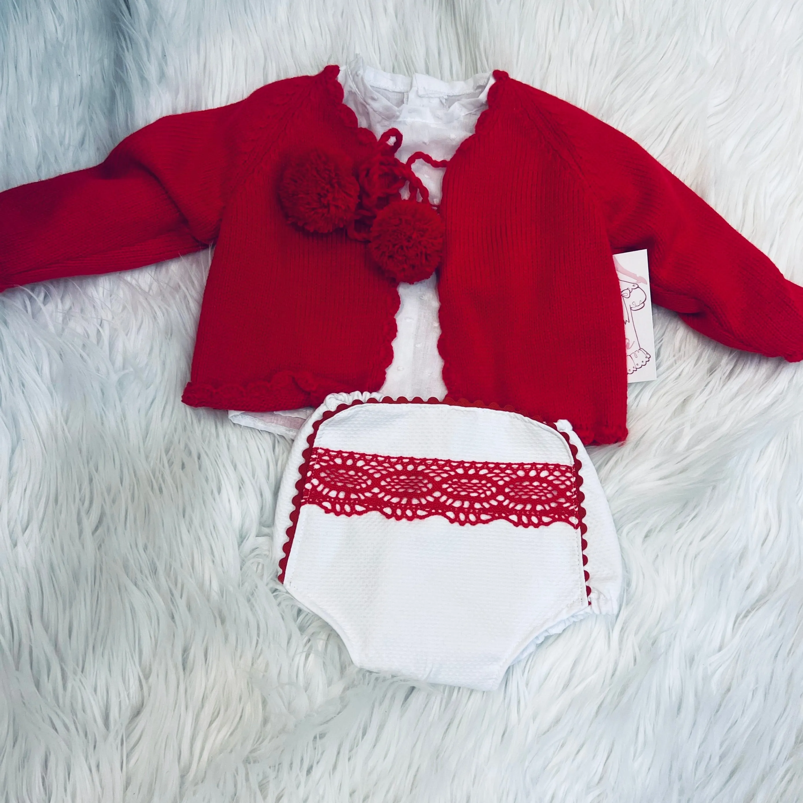 Boys Red Knit Set