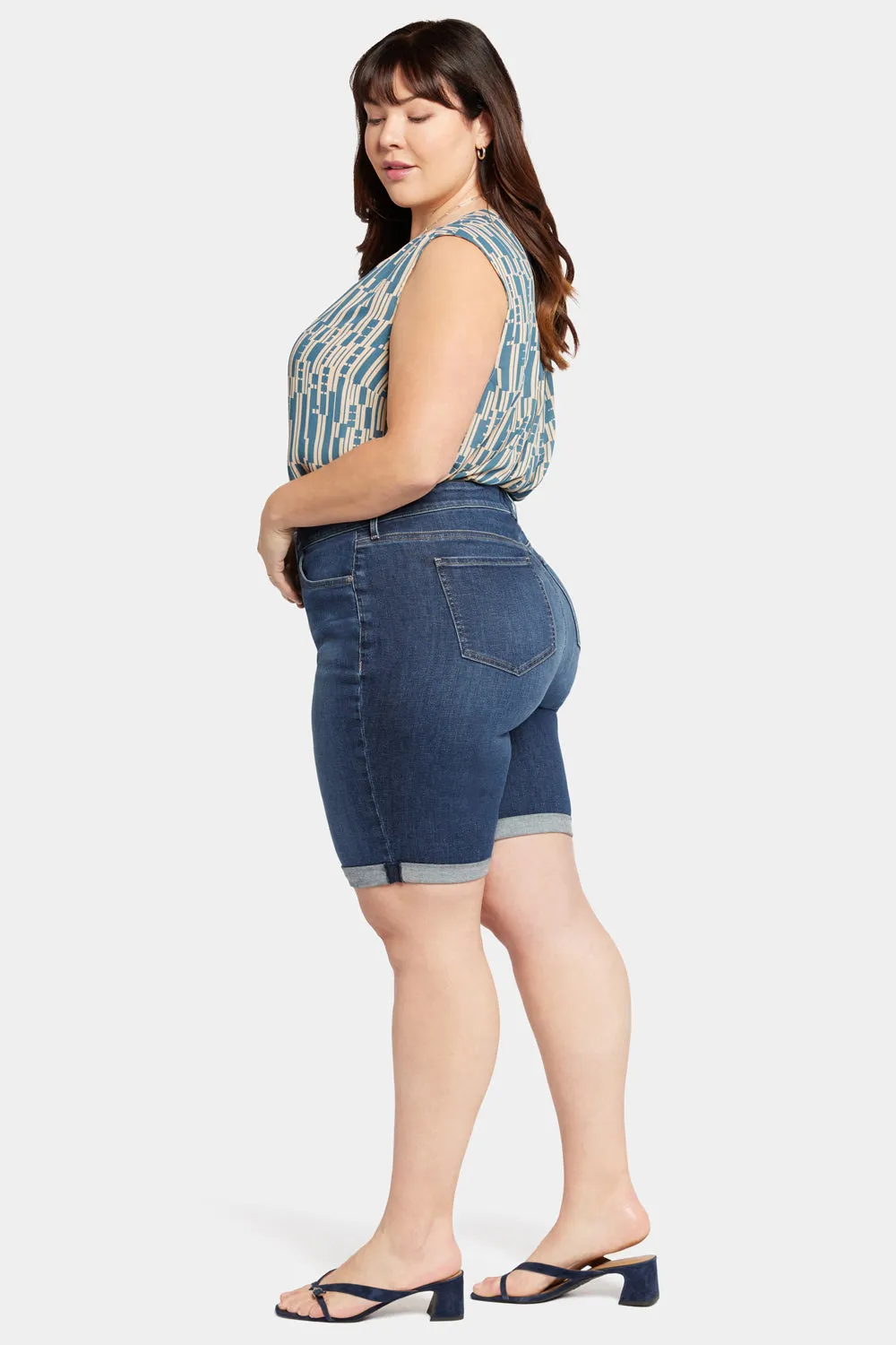 Briella 11 Inch Denim Shorts In Plus Size - Dimension