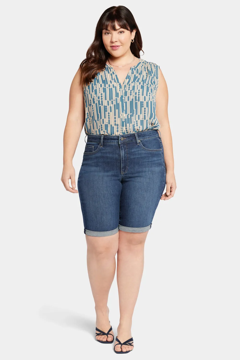 Briella 11 Inch Denim Shorts In Plus Size - Dimension