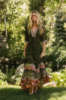 Calla Foliate Maxi Dress