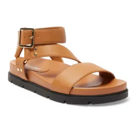 Cancun Sandal in Camel Smooth