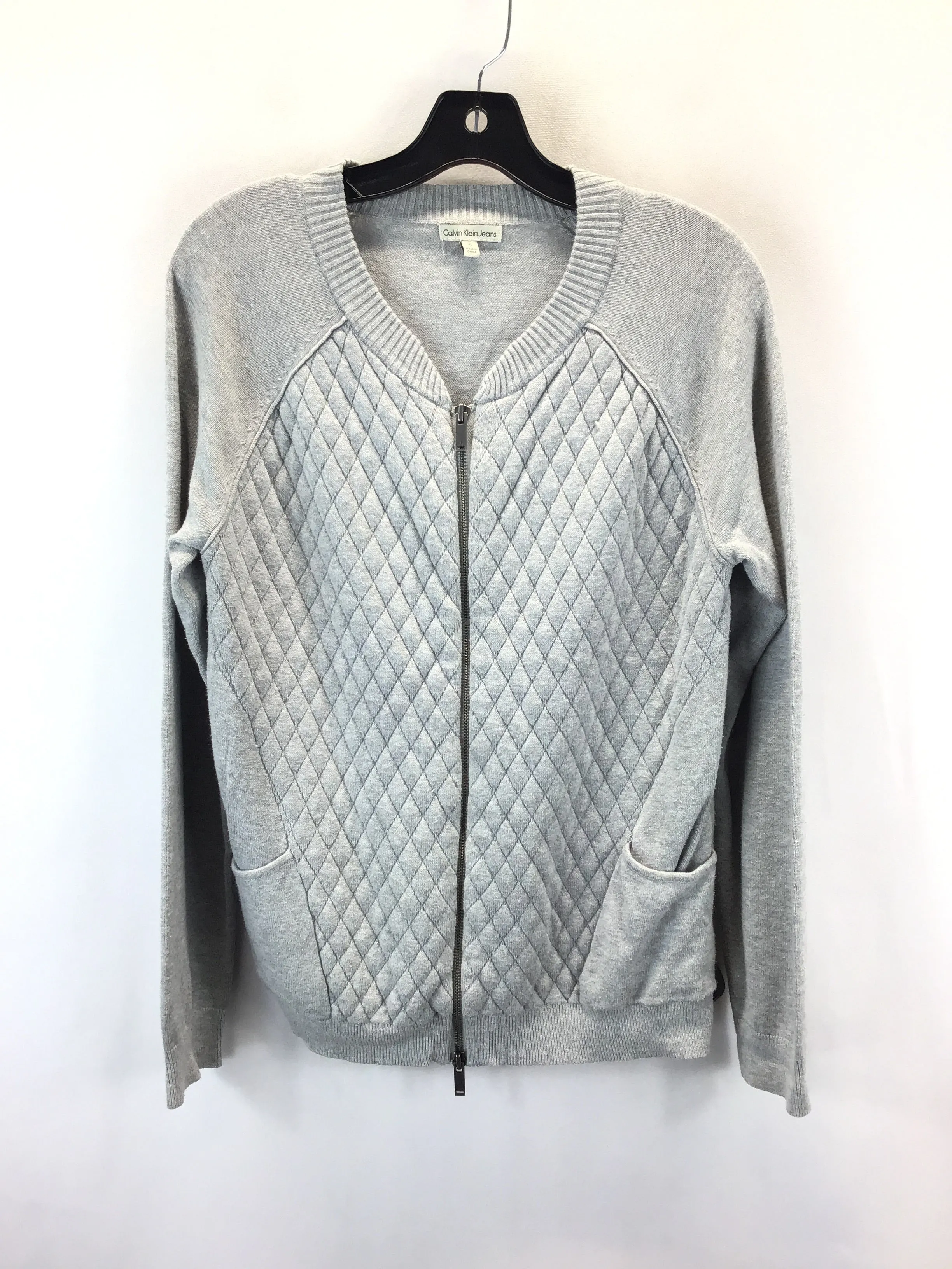 Cardigan By Calvin Klein In Grey, Size: S