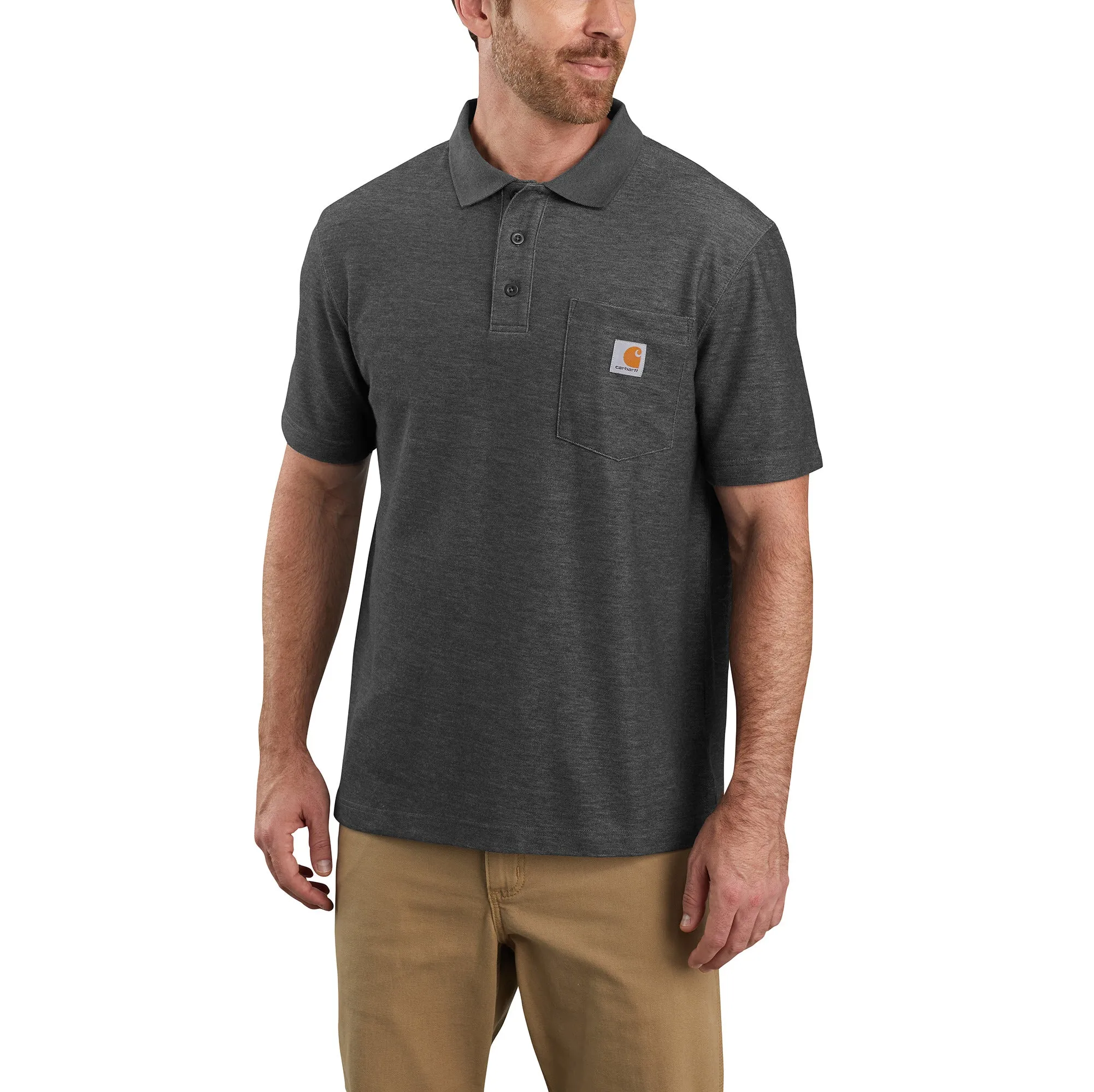 Carhartt Men's Loose Fit Short Sleeve Pocket Polo