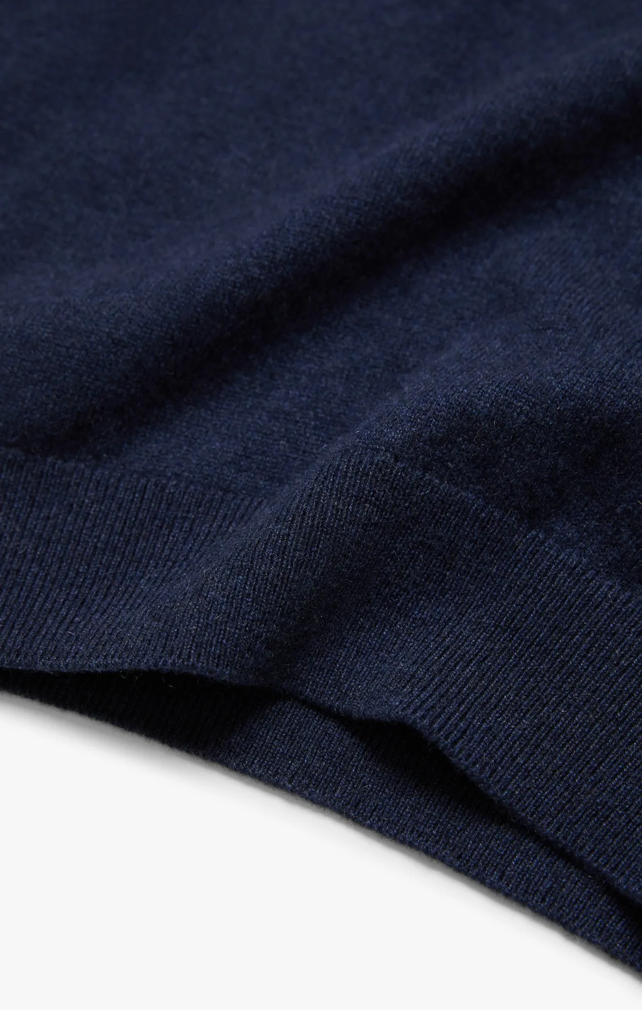 Cashmere Quarter Zip Sweater In Navy