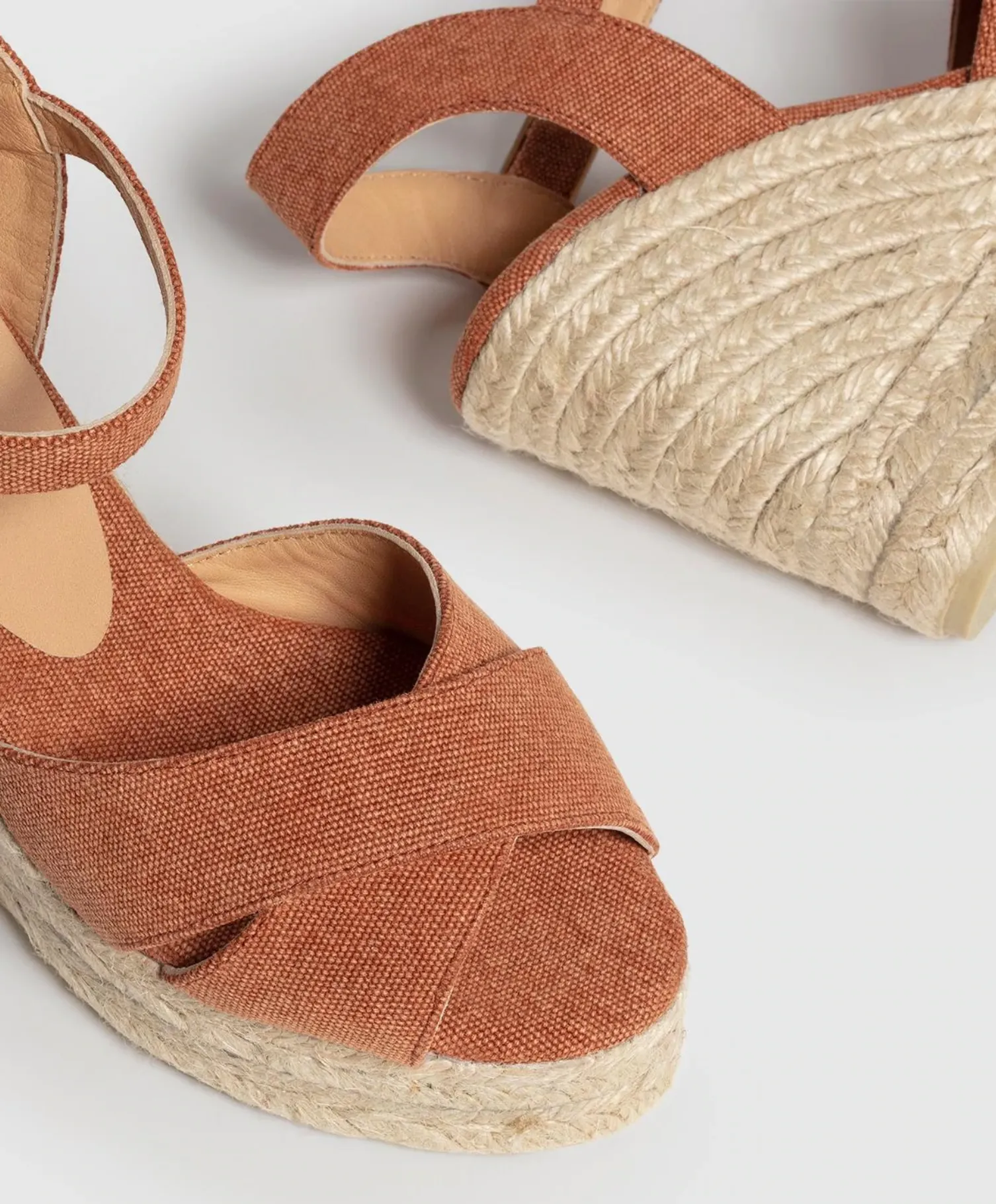 Castaner Blaudell 8ED Cuero Wedge Espadrilles