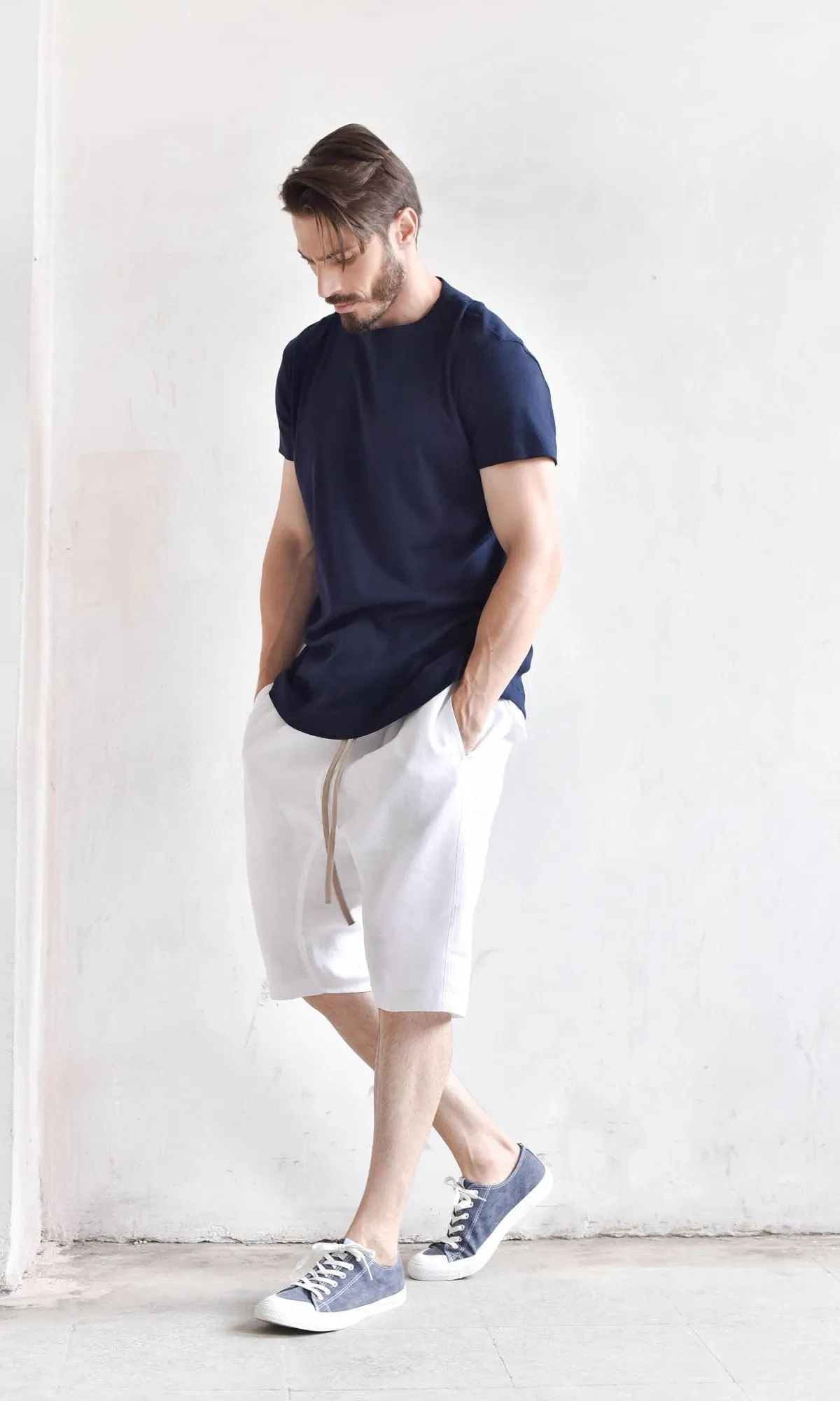 Casual Linen Harem Shorts