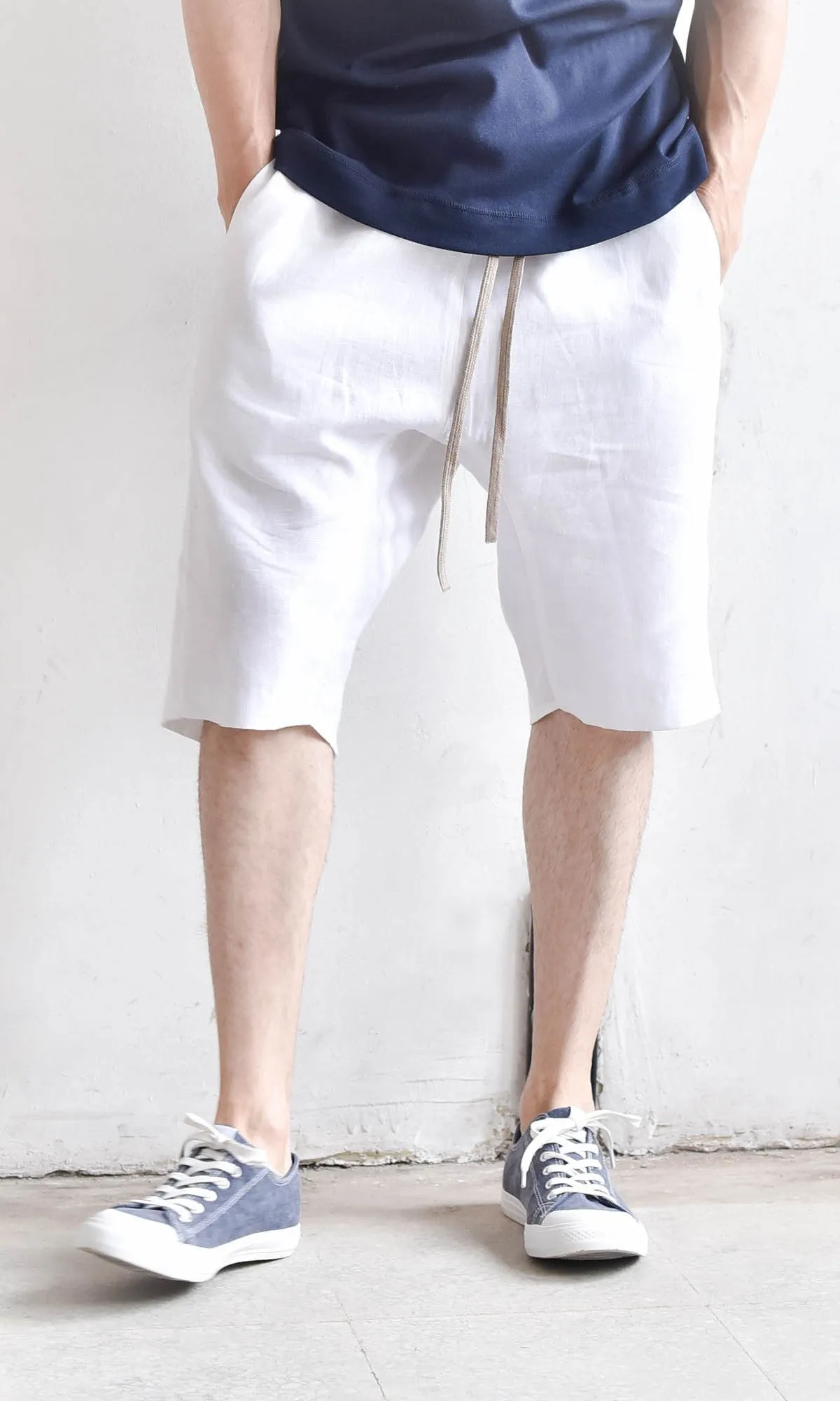 Casual Linen Harem Shorts