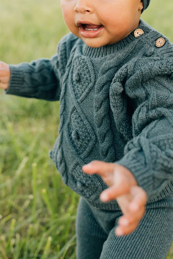 Charcoal Cable Knit