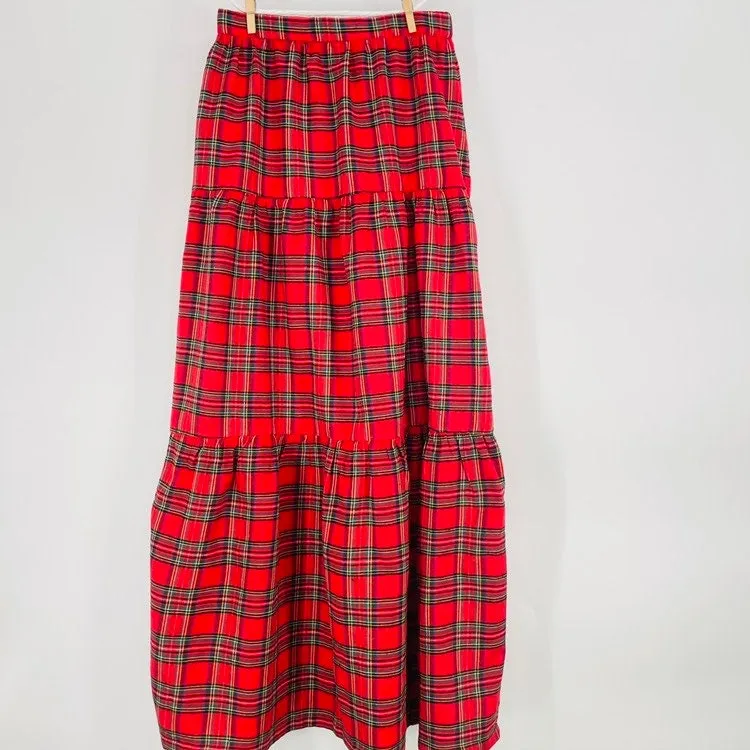 Christmas Plaid Ladies Skirt