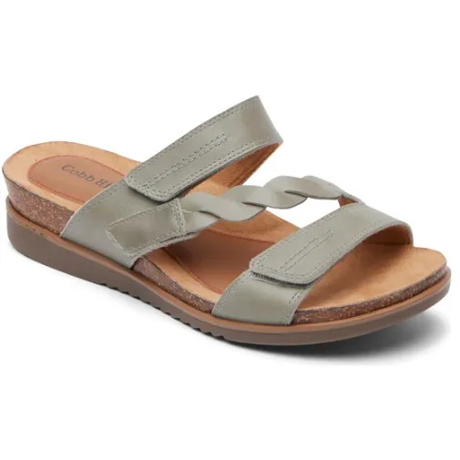 Cobb Hill by Rockport May Asymmetrical Slide Sandal - Sage