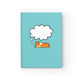 Corgi Dreams Hardcover Journal | 8x5" Blank or Ruled Paper | Customizable