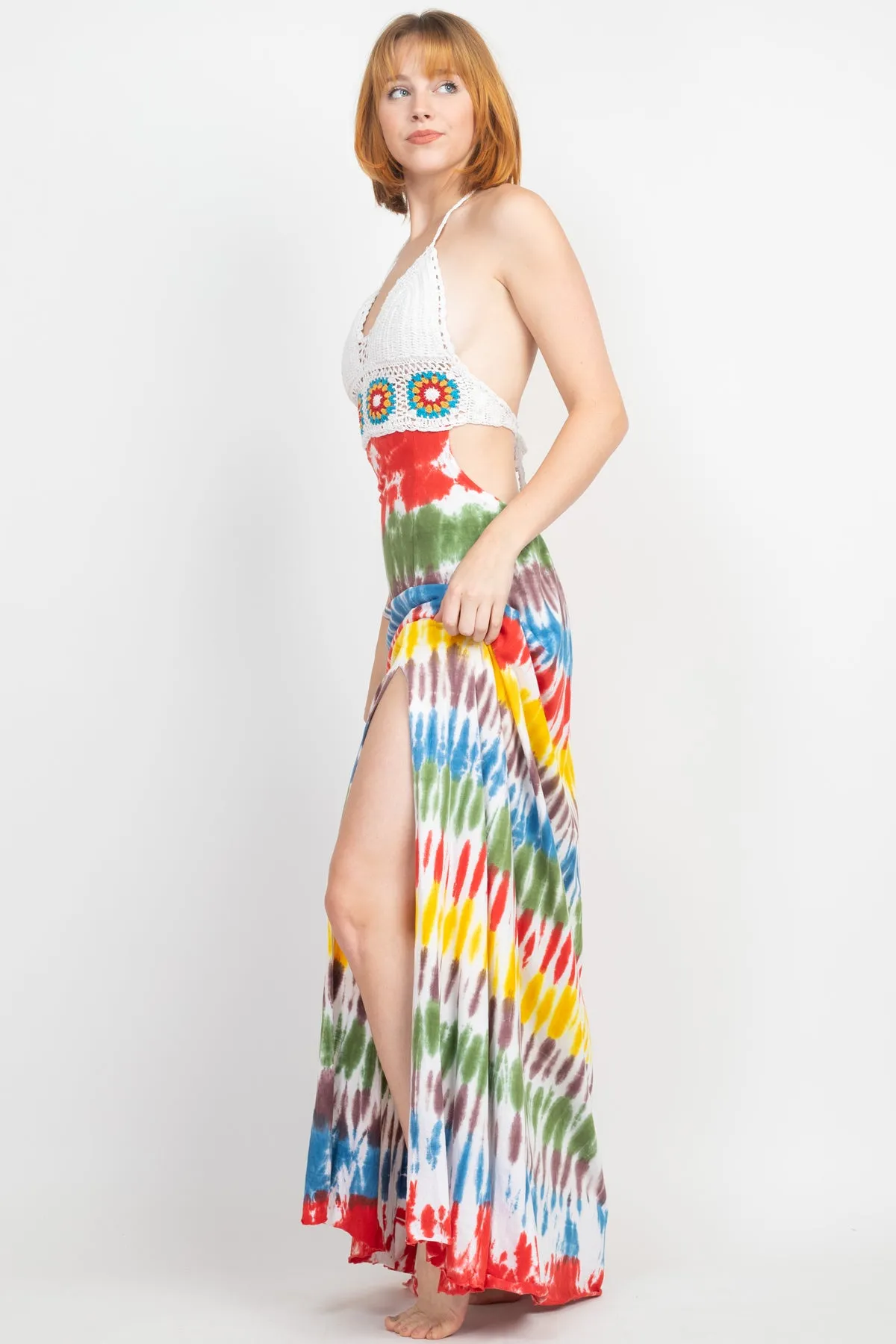 Crochet Tiedye Maxi Dress