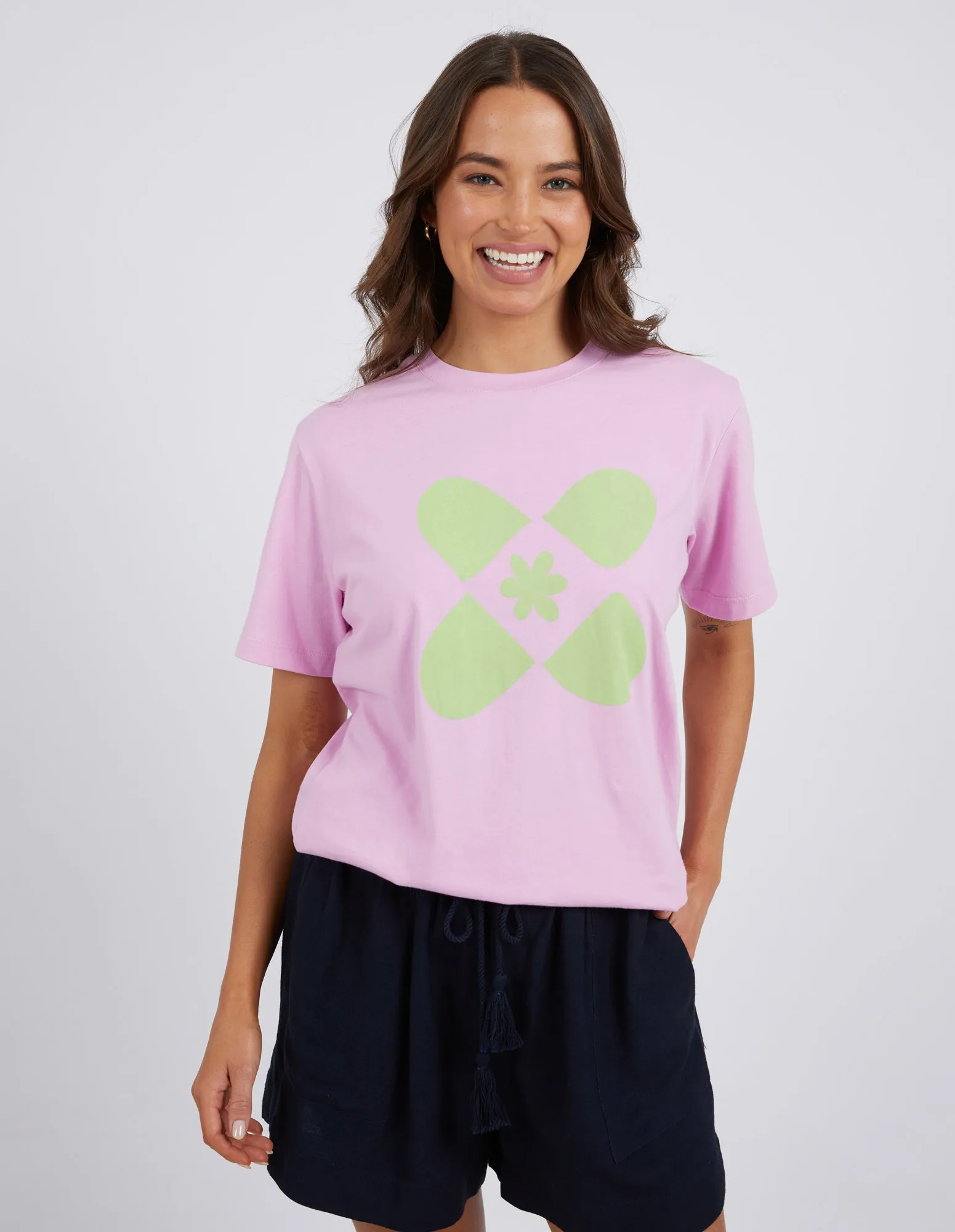 Crossed Tee Sweet Lilac