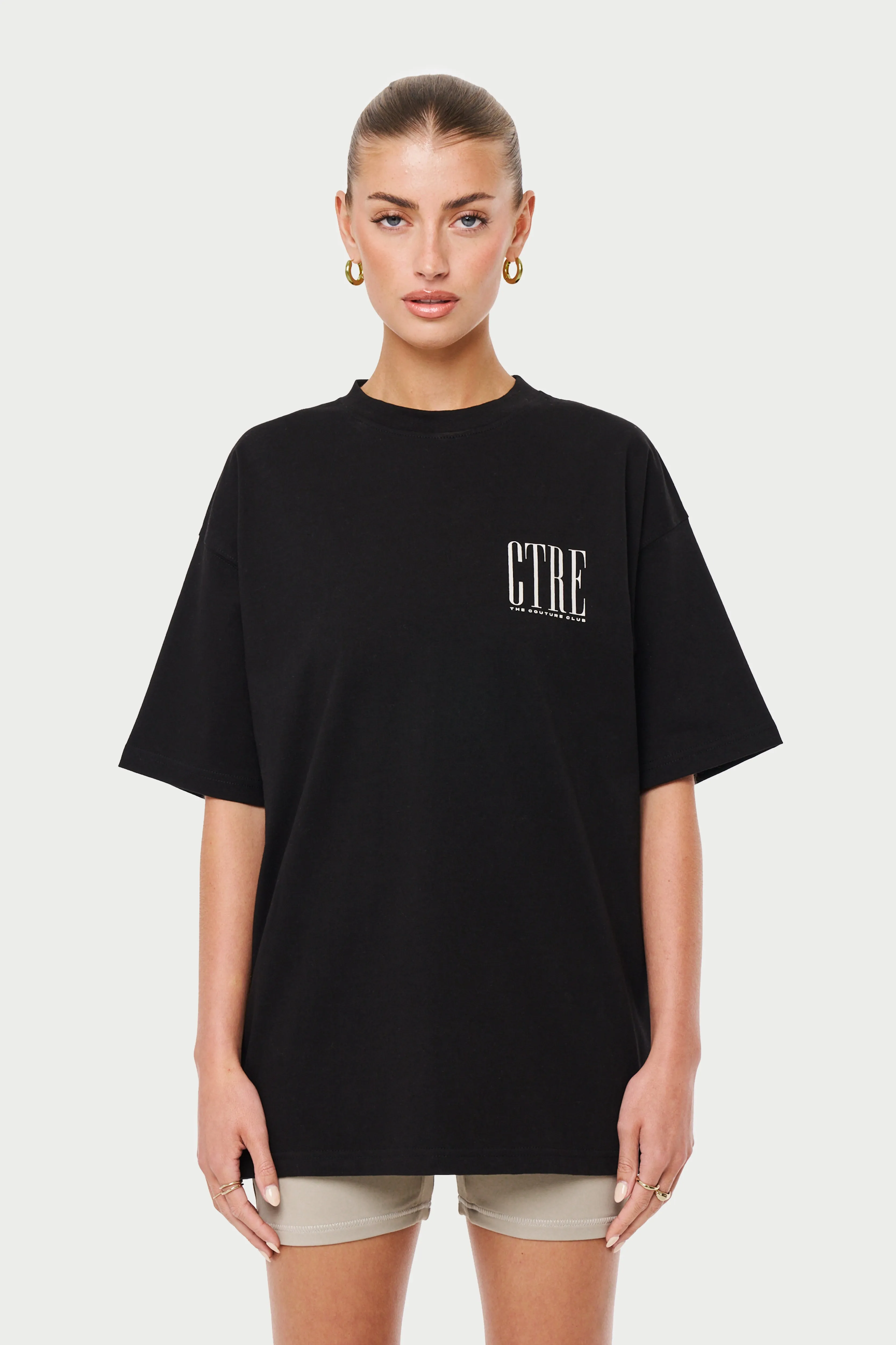 CTRE OVERSIZED T-SHIRT - BLACK