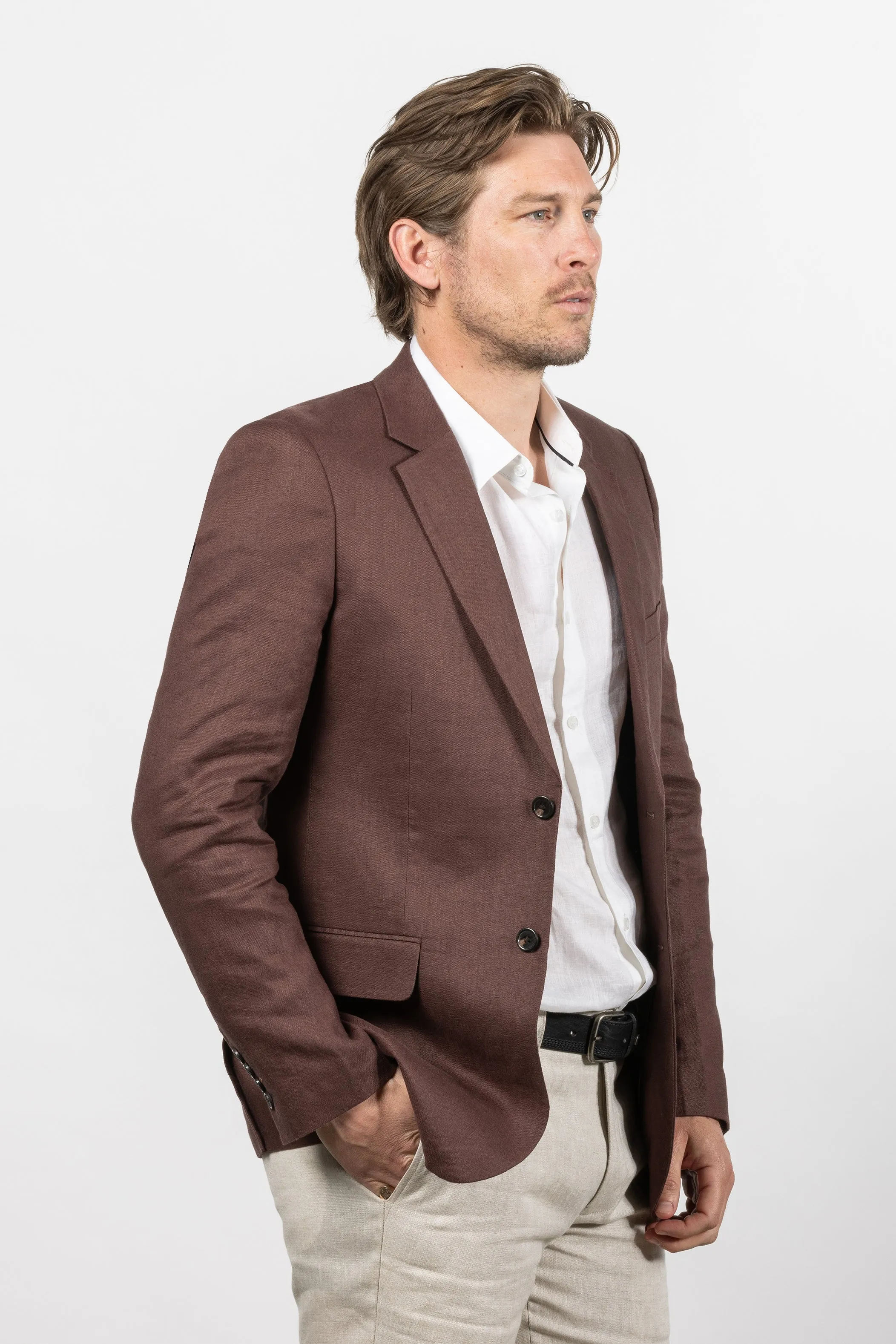 Cutler & Co - Johnson/Heaton Blazer - Chocolate or Lichen