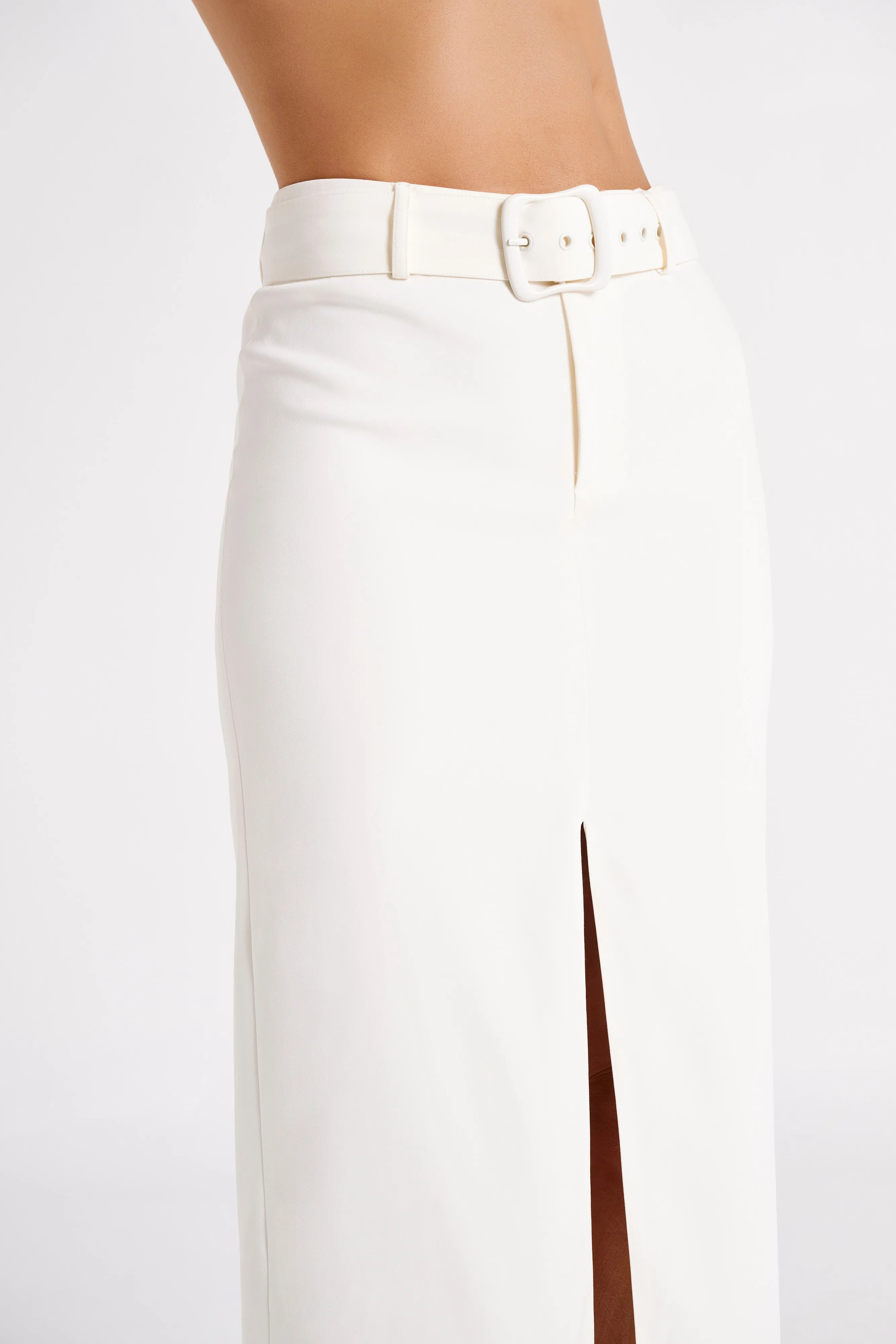 Daria Suiting Midi Skirt - Ivory