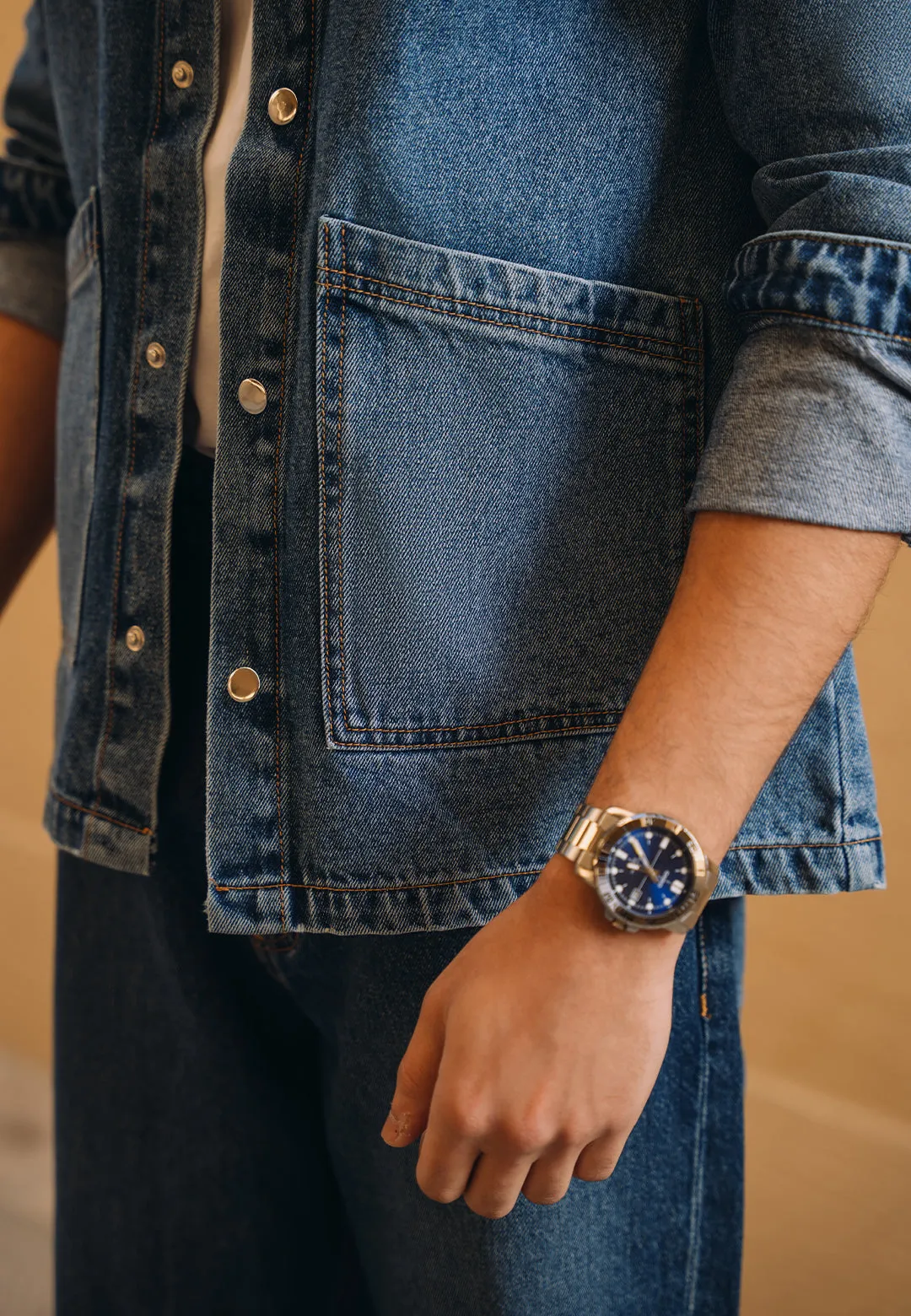 Denim Cross Pocket Shirt