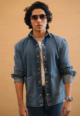 Denim Cross Pocket Shirt