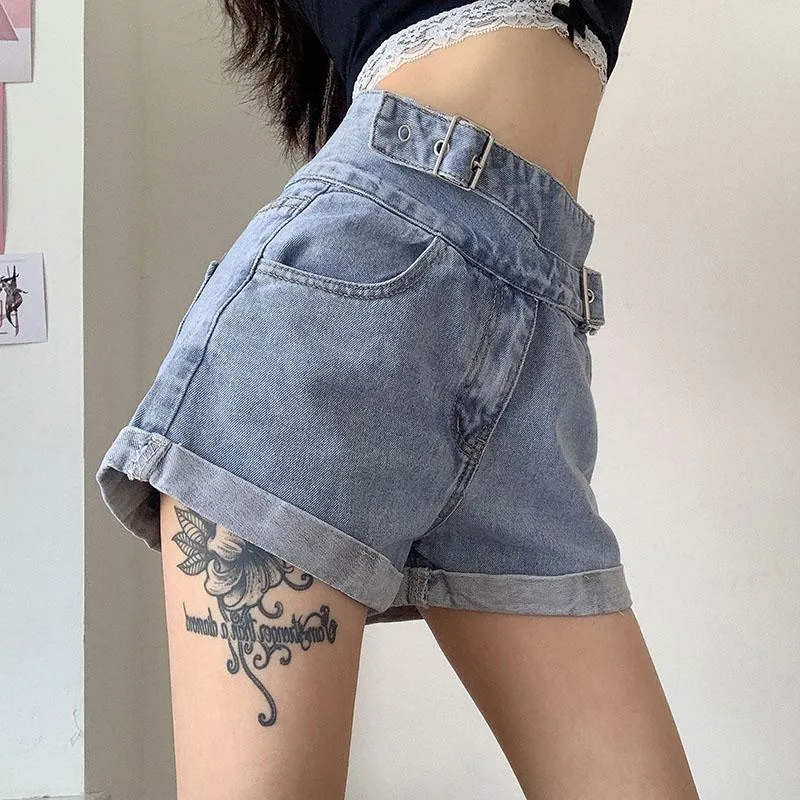 Double Strap Denim Shorts SD00898