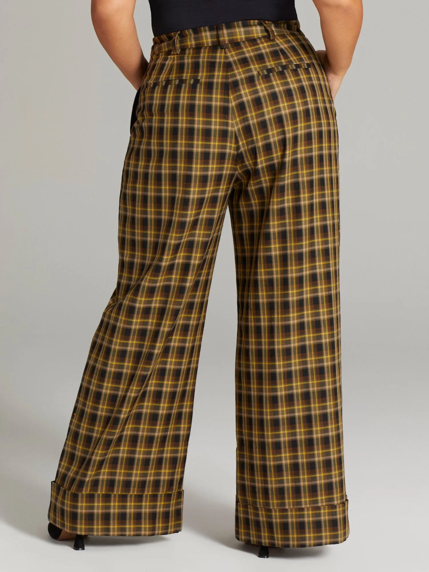 Faven Plaid Wide Leg Pants