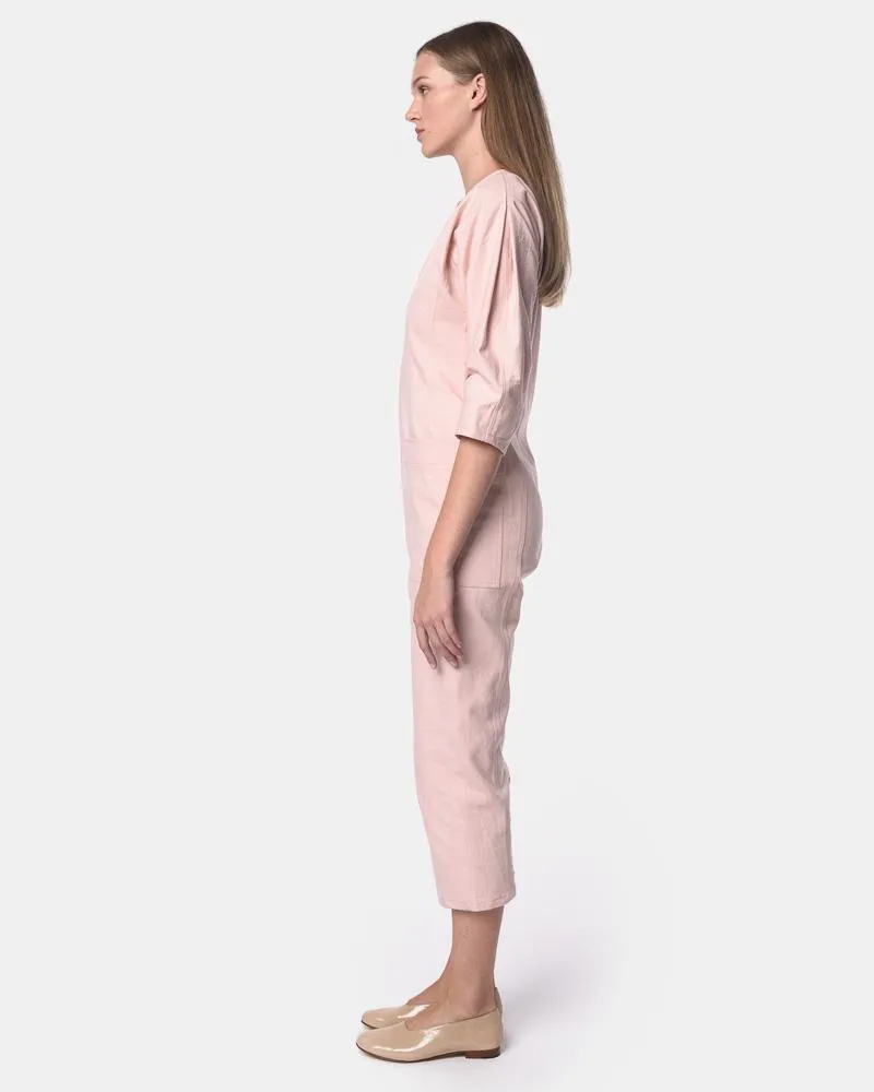 Fit Flare Jumpsuit in Pale Quartz